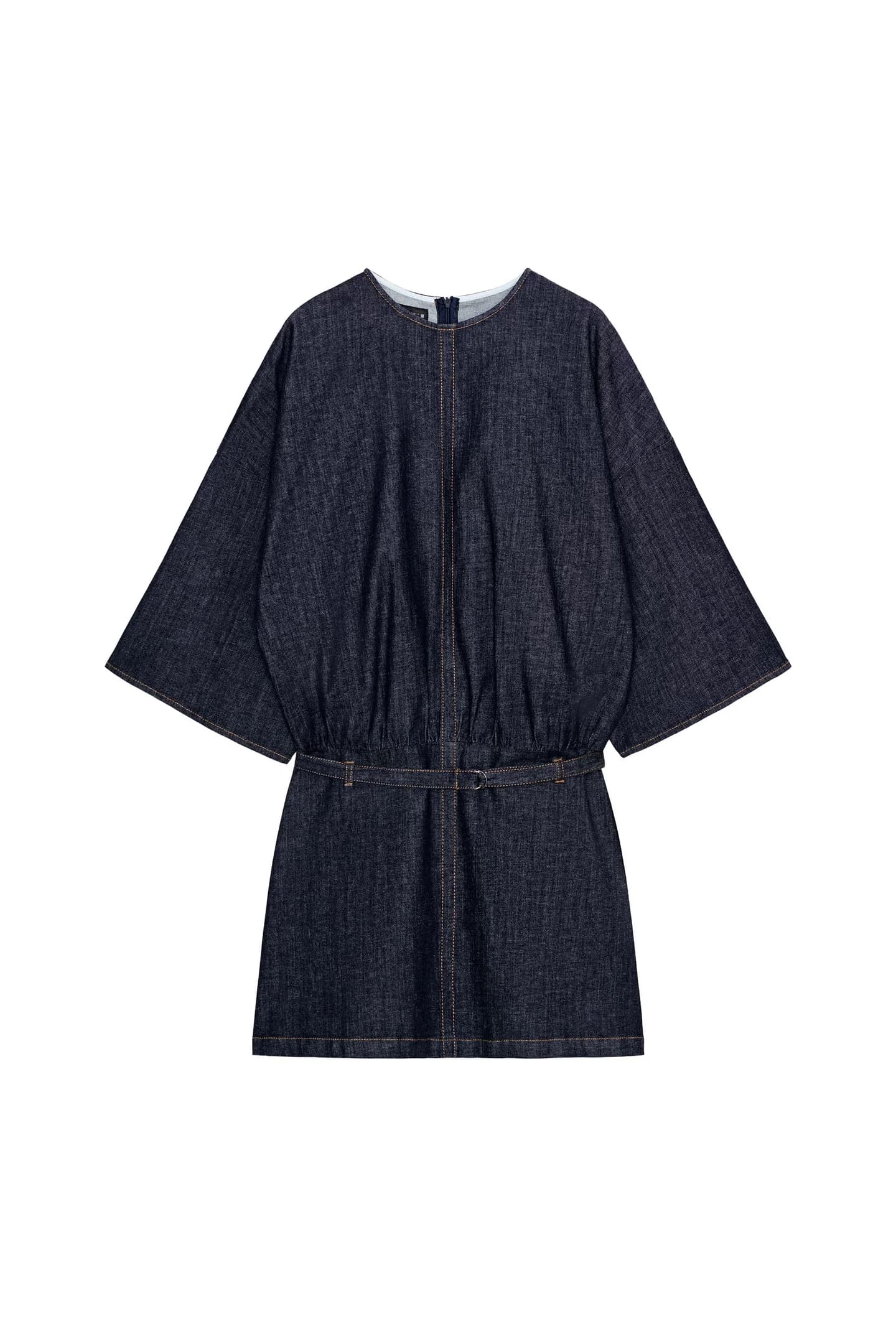 ДЖИНСОВОЕ ПЛАТЬЕ С ПОЯСОМ Z1975 - фото 3