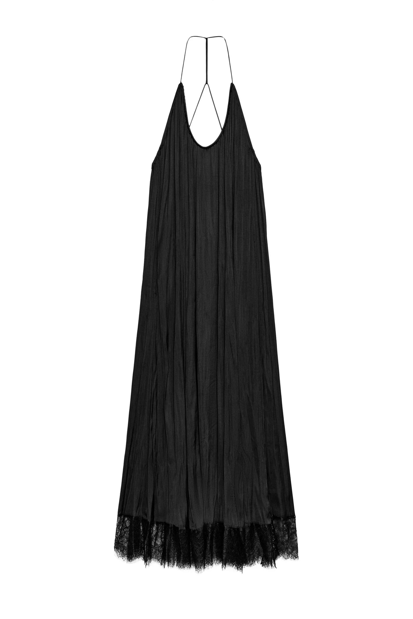 АТЛАСНОЕ ПЛАТЬЕ С КРУЖЕВОМ ИЗ КОЛЛЕКЦИИ ZW - фото 3