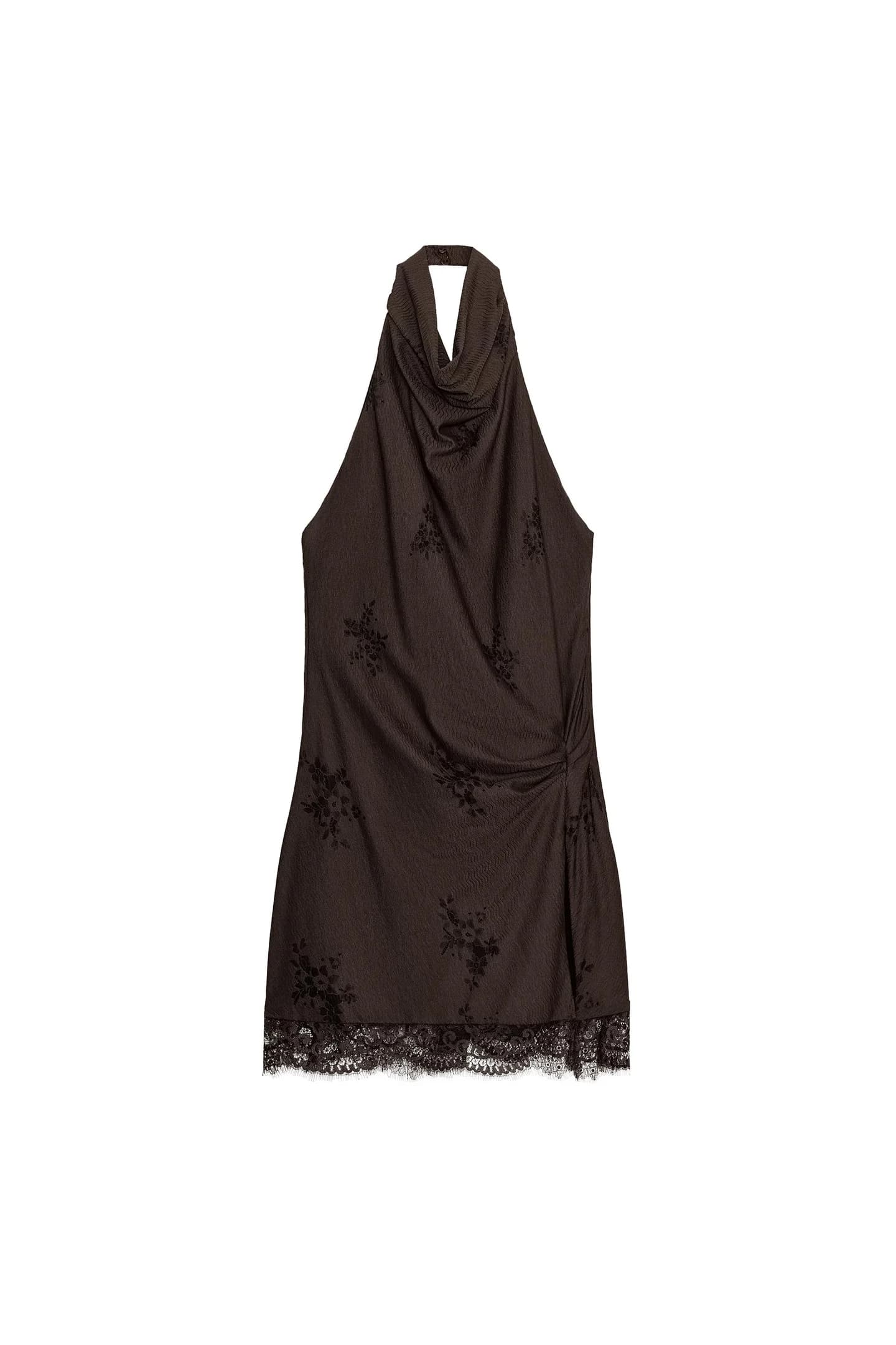 ПЛАТЬЕ В БЕЛЬЕВОМ СТИЛЕ С ХАЛТЕРОМ - фото 3