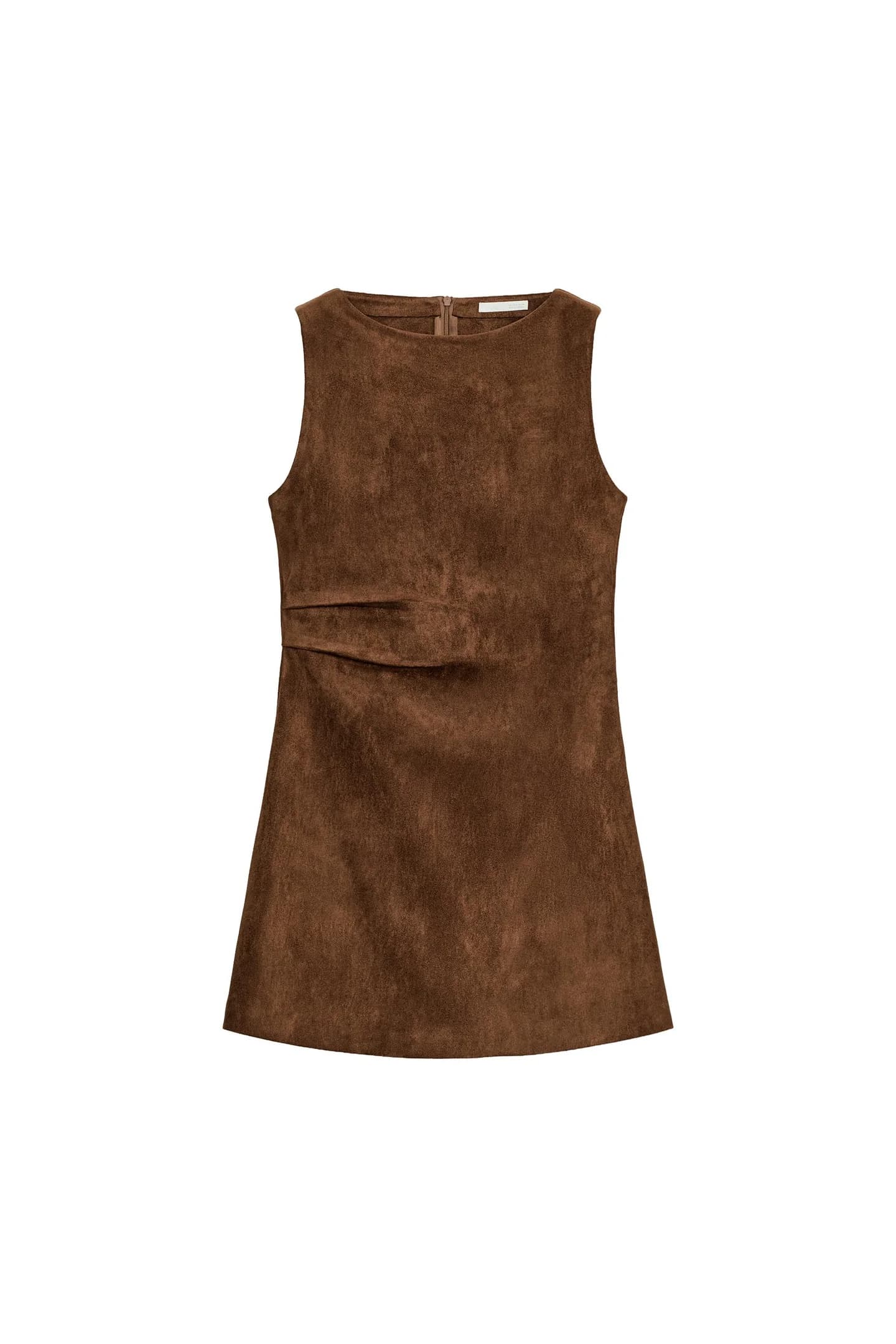 КОРОТКОЕ ПЛАТЬЕ ИЗ ИСКУССТВЕННОЙ ЗАМШИ - фото 3