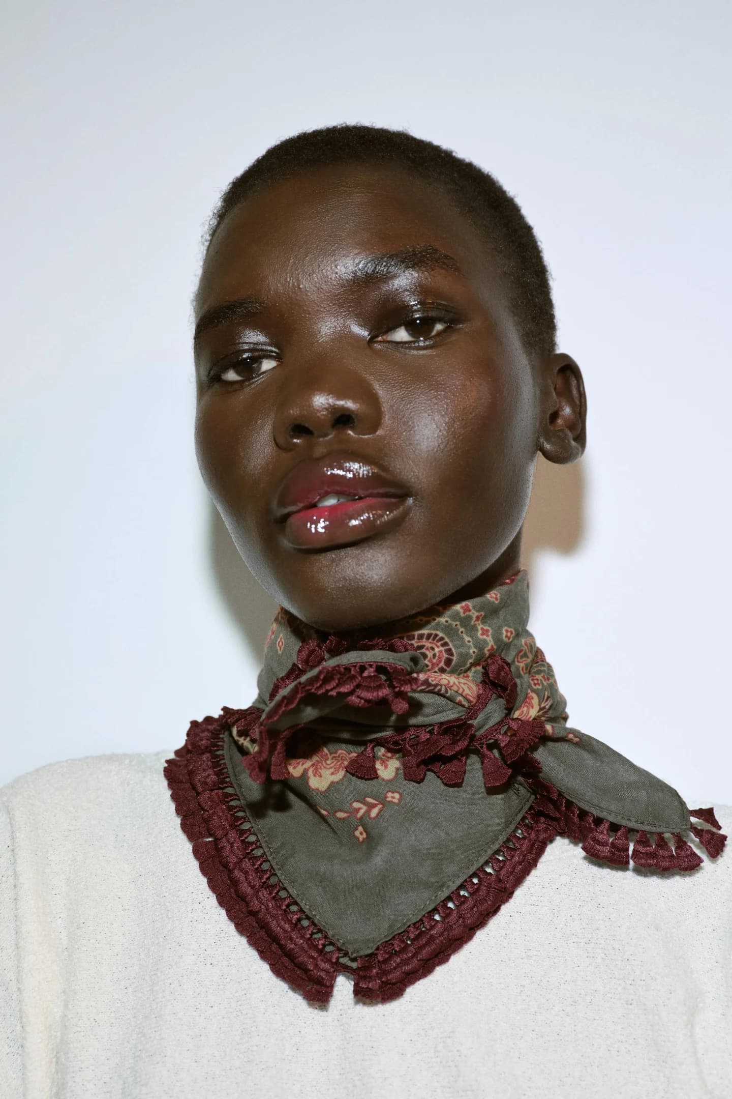 ШАРФ С ПРИНТОМ И БАЛЯРЬЮ - фото 2