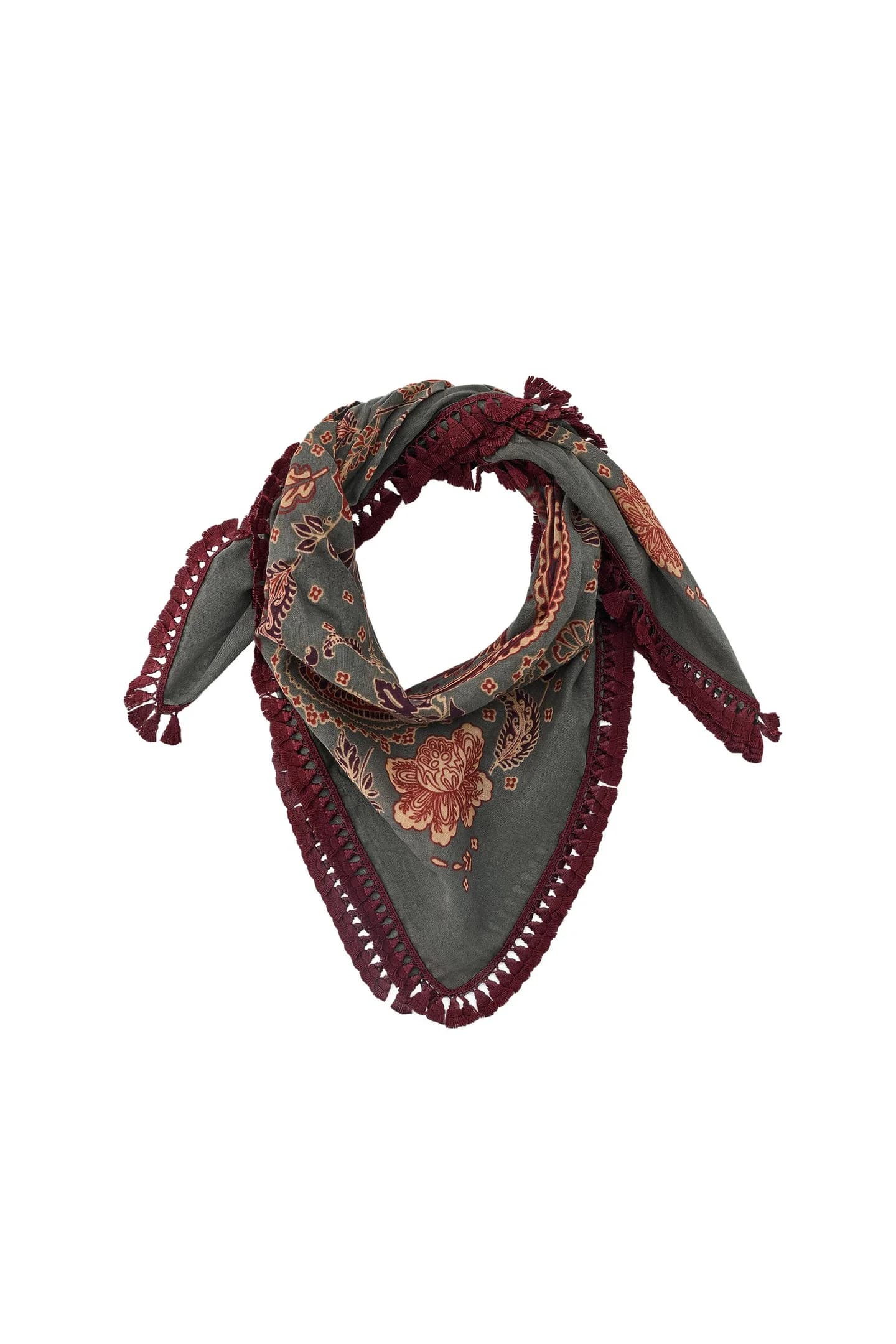 ШАРФ С ПРИНТОМ И БАЛЯРЬЮ - фото 3