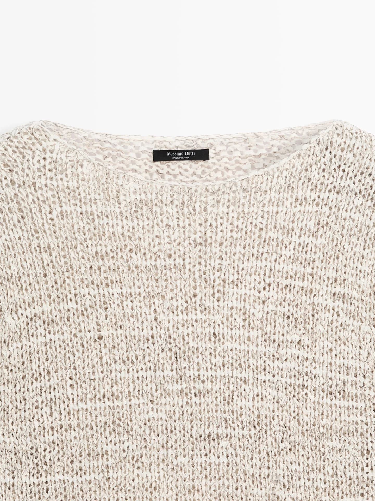 Вязаный свитер с вырезом лодочкой. - фото 5