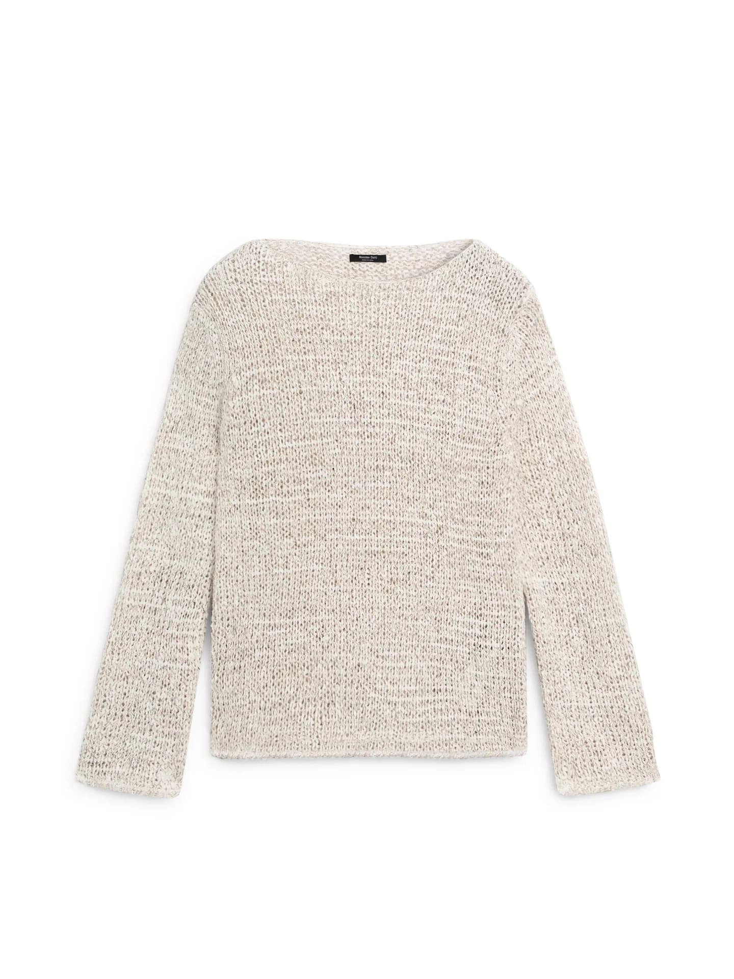 Вязаный свитер с вырезом лодочкой. - фото 7