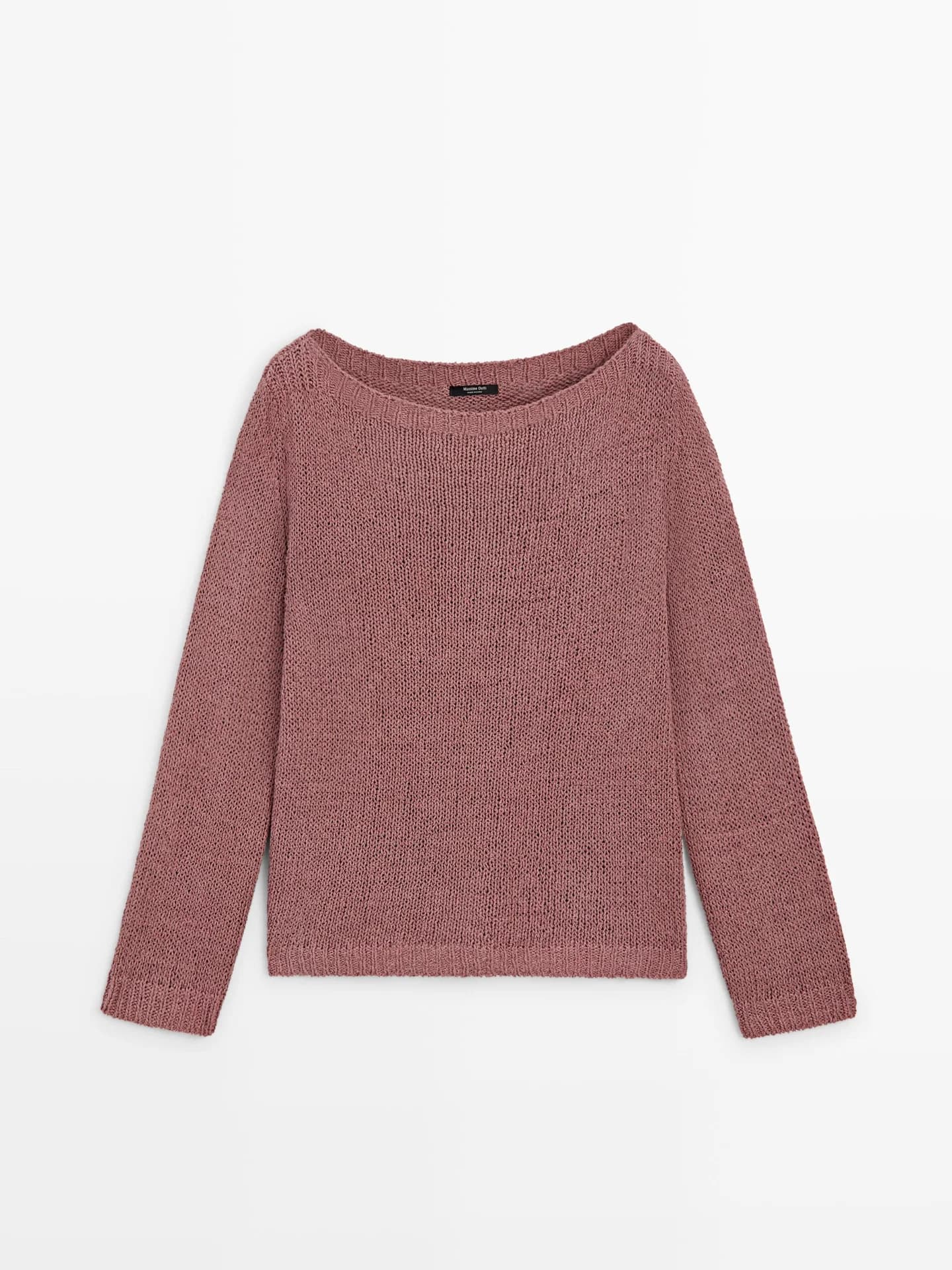 Вязаный свитер с вырезом лодочкой. - фото 8