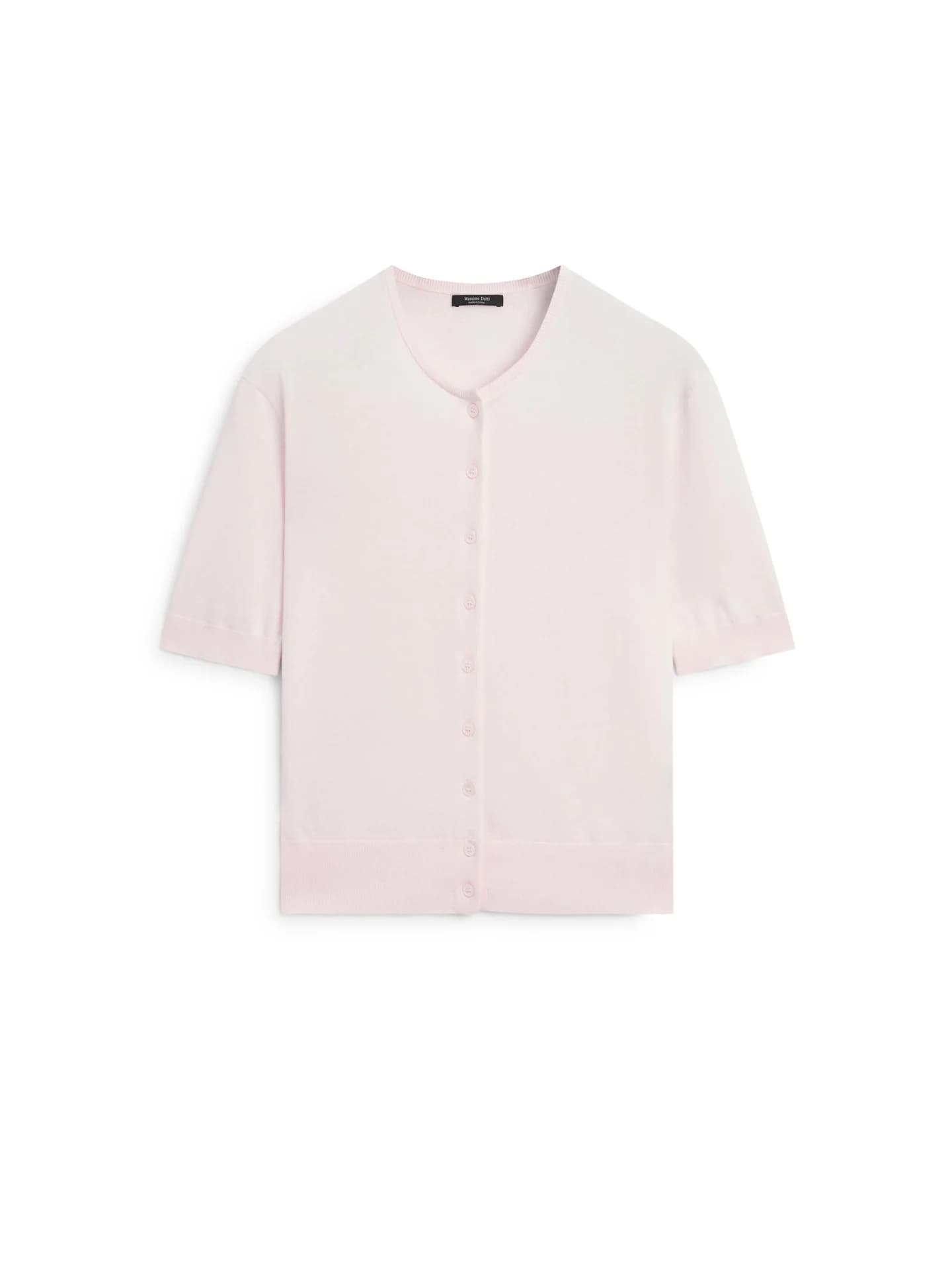 Вязаный кардиган с короткими рукавами. - фото 8