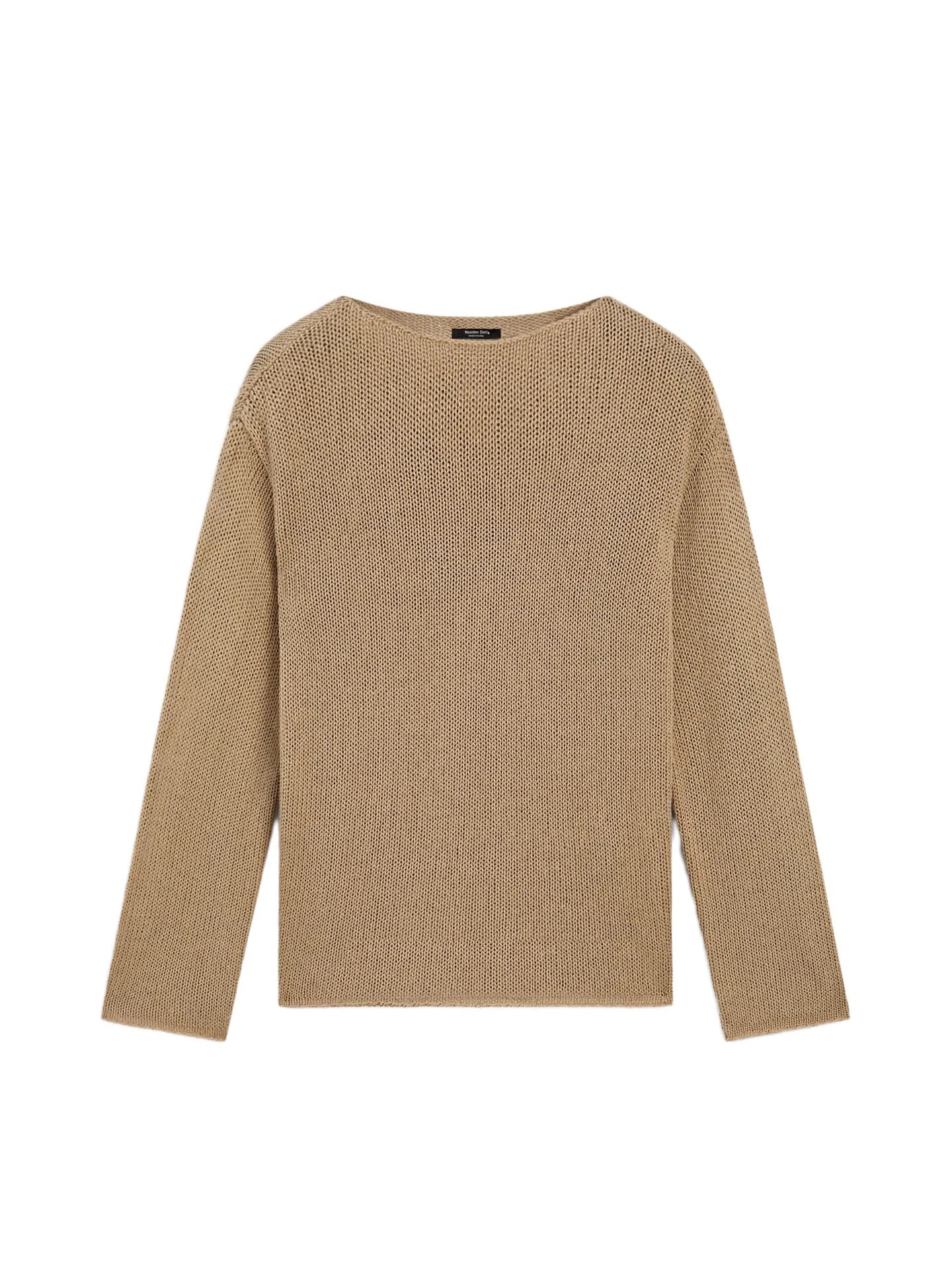 Ажурный вязаный свитер из смесового хлопка. - фото 9