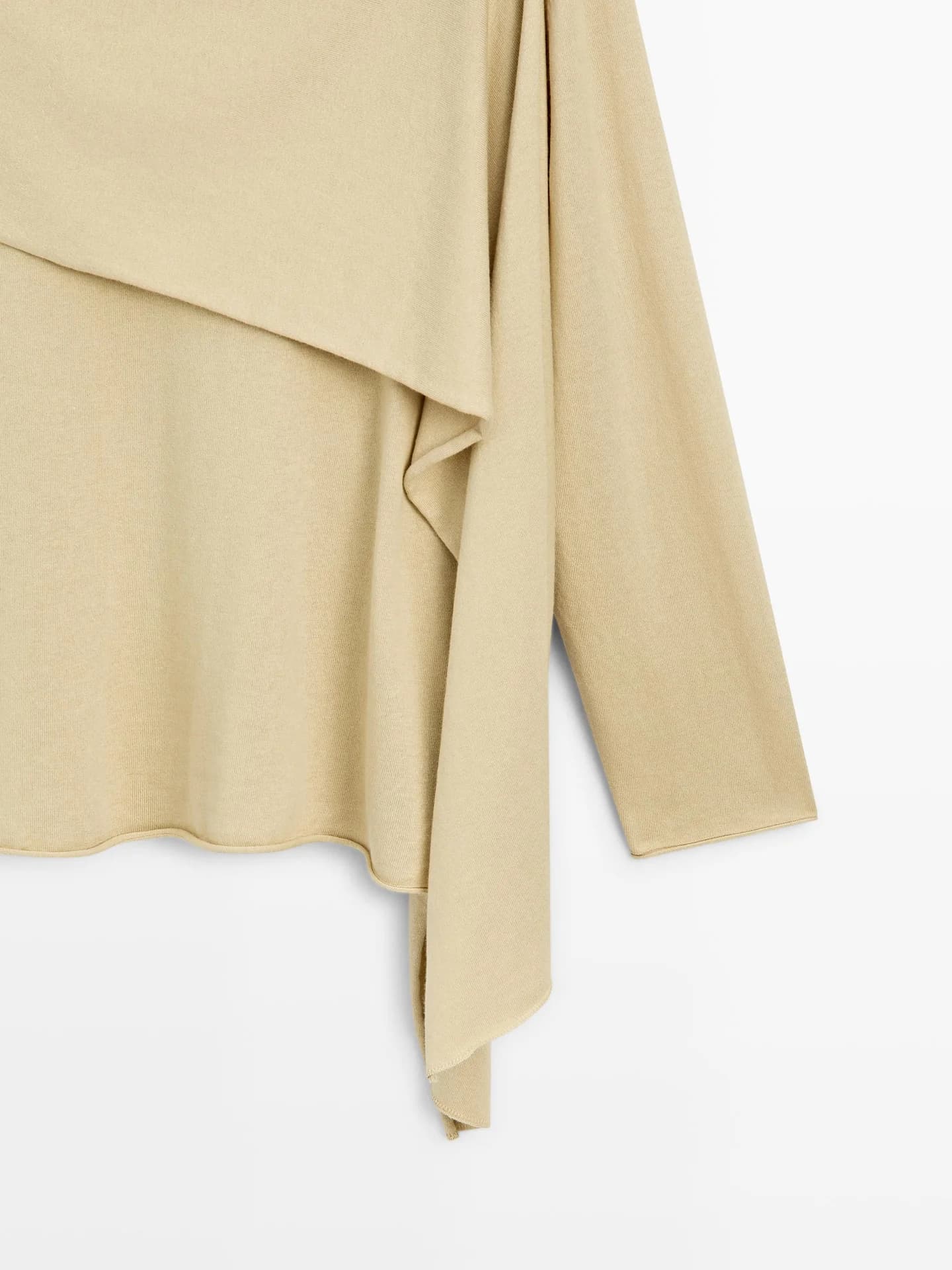 Вязаный свитер с деталью шарфа - фото 6