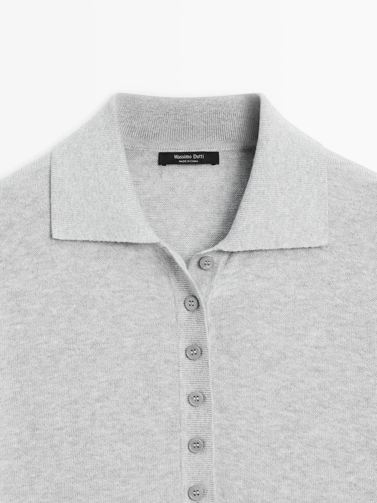 Джемпер-поло хлопковой вязки - фото 7