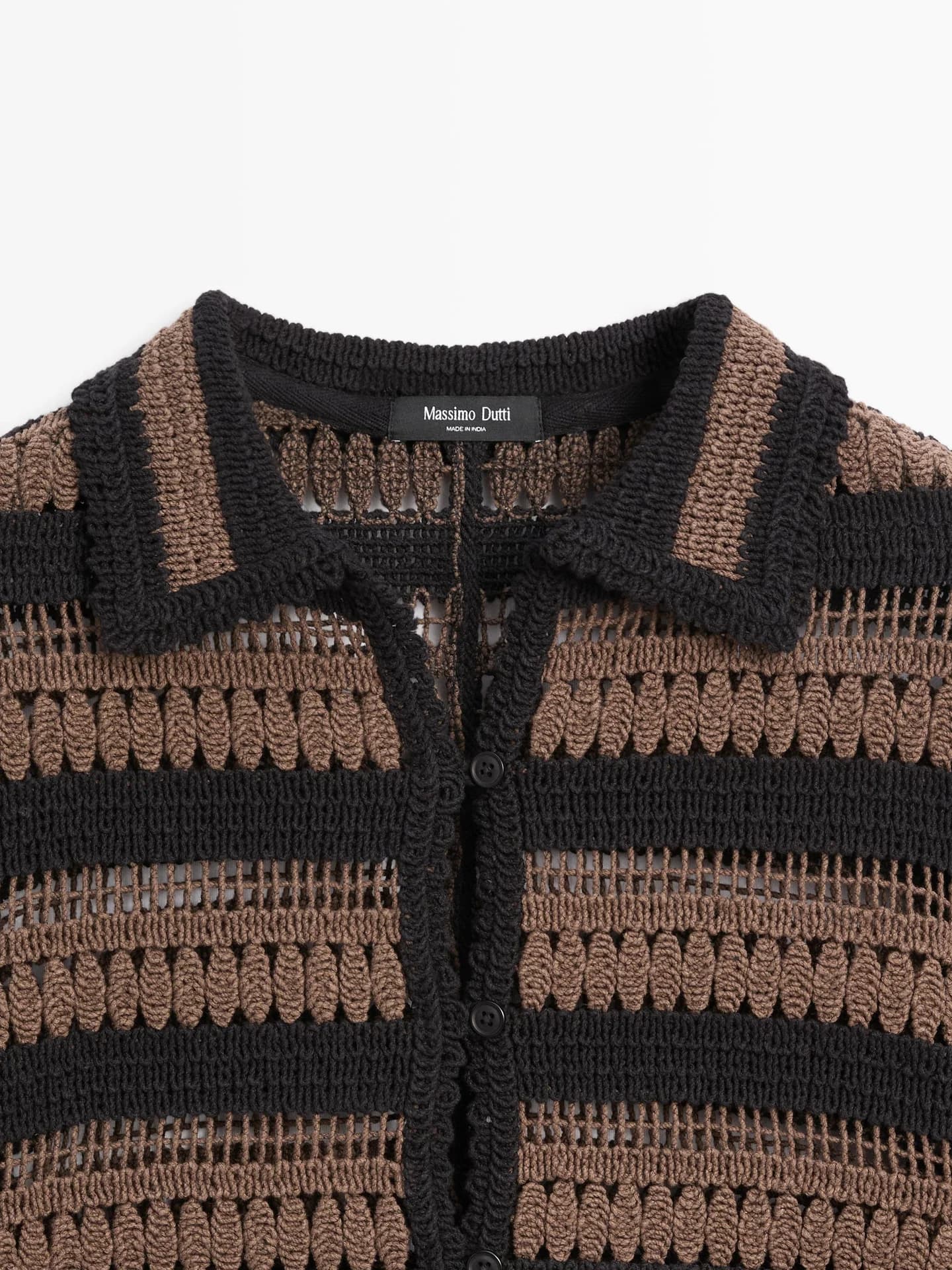 Короткий кардиган в полоску крючком. - фото 5