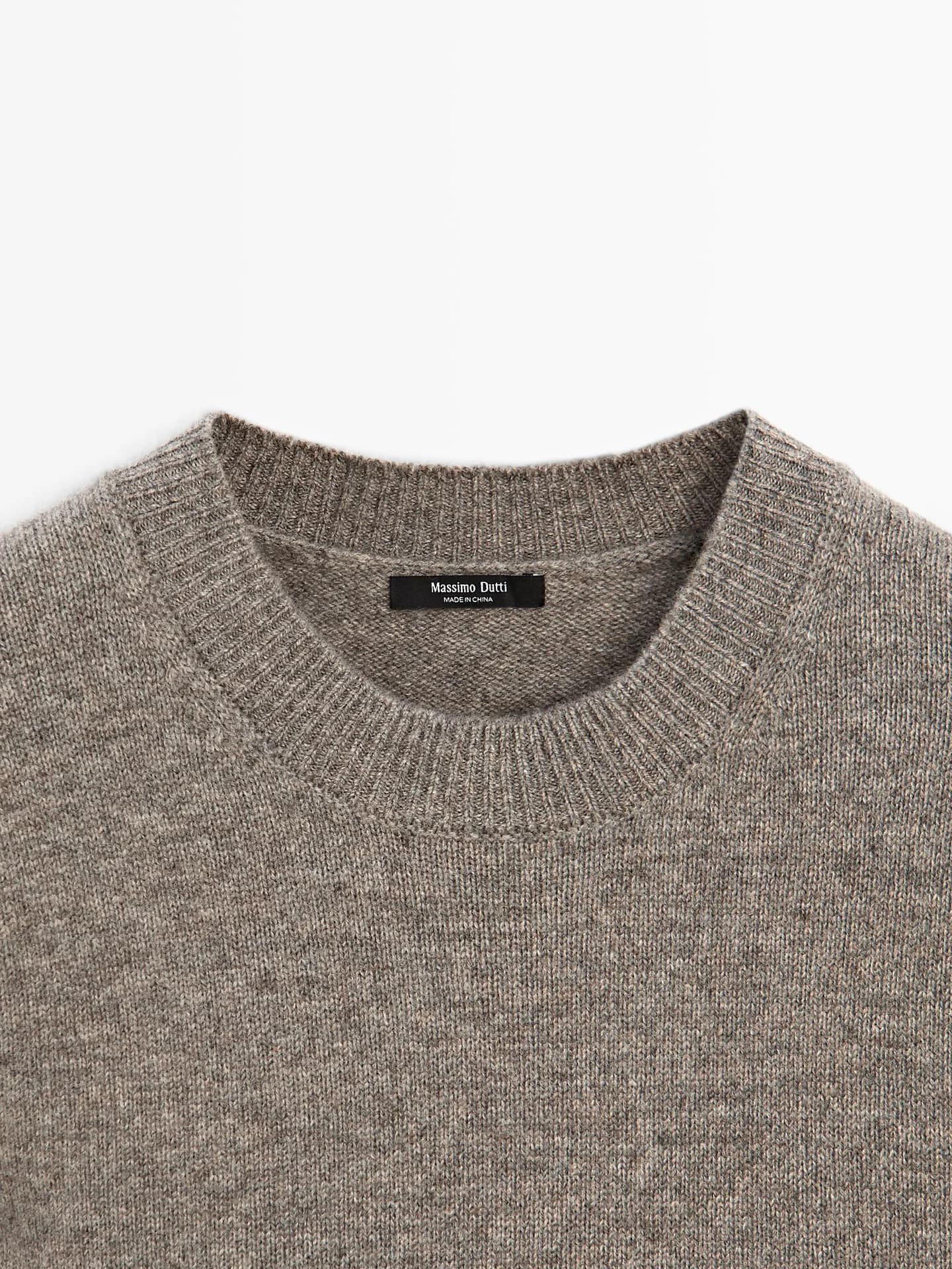 Свитер из смесовой шерсти с круглым вырезом - фото 3