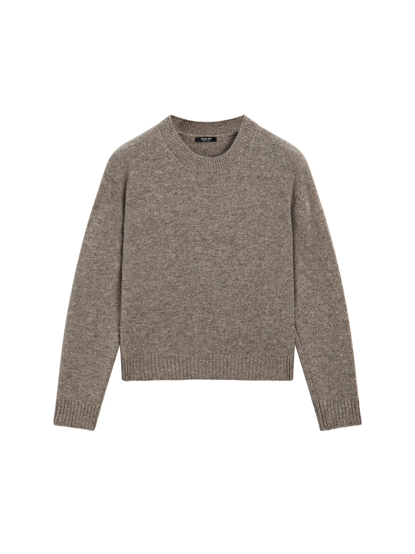 Свитер из смесовой шерсти с круглым вырезом - фото 8