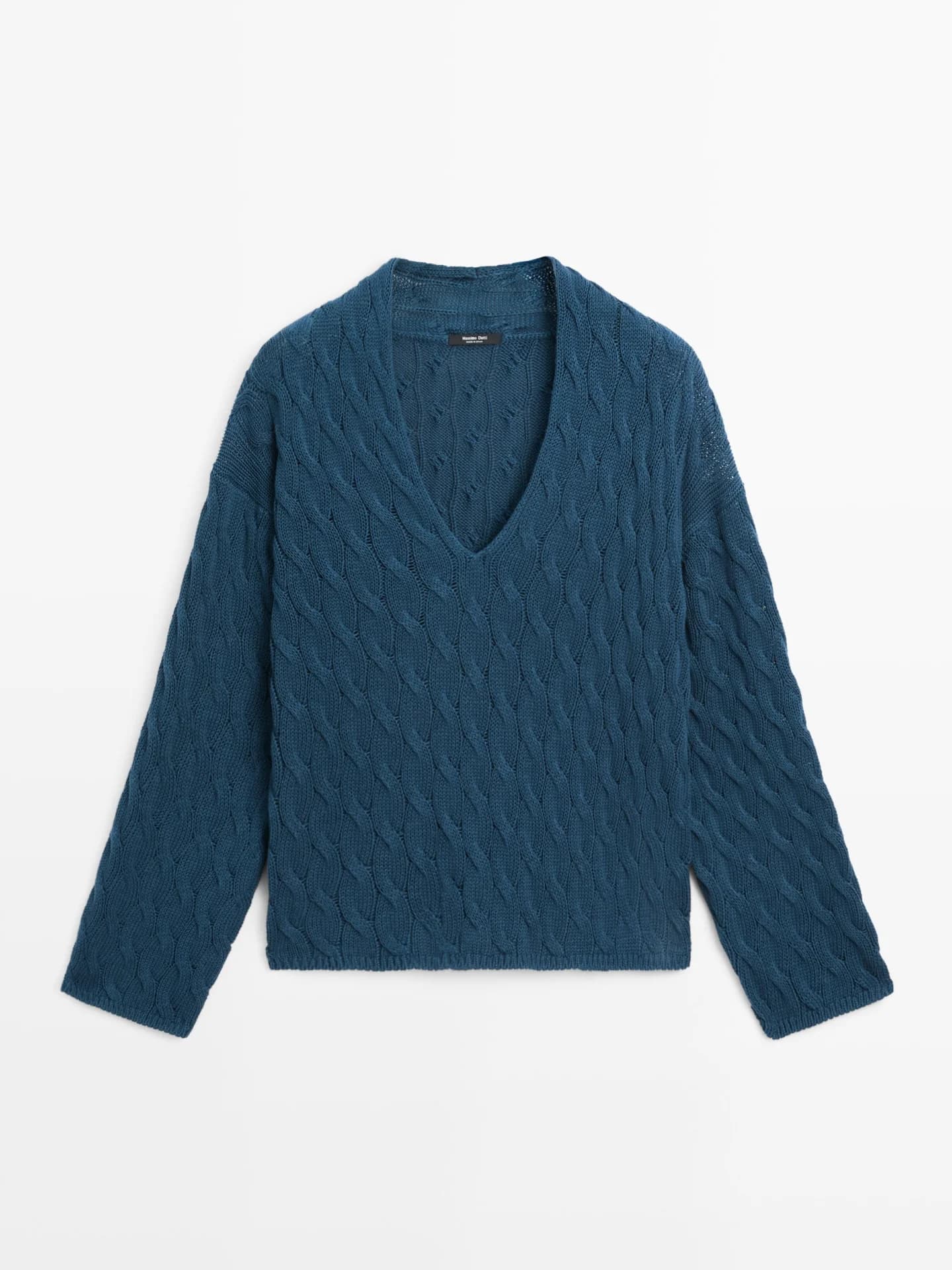 Джемпер из смесового хлопка с узлом - фото 2