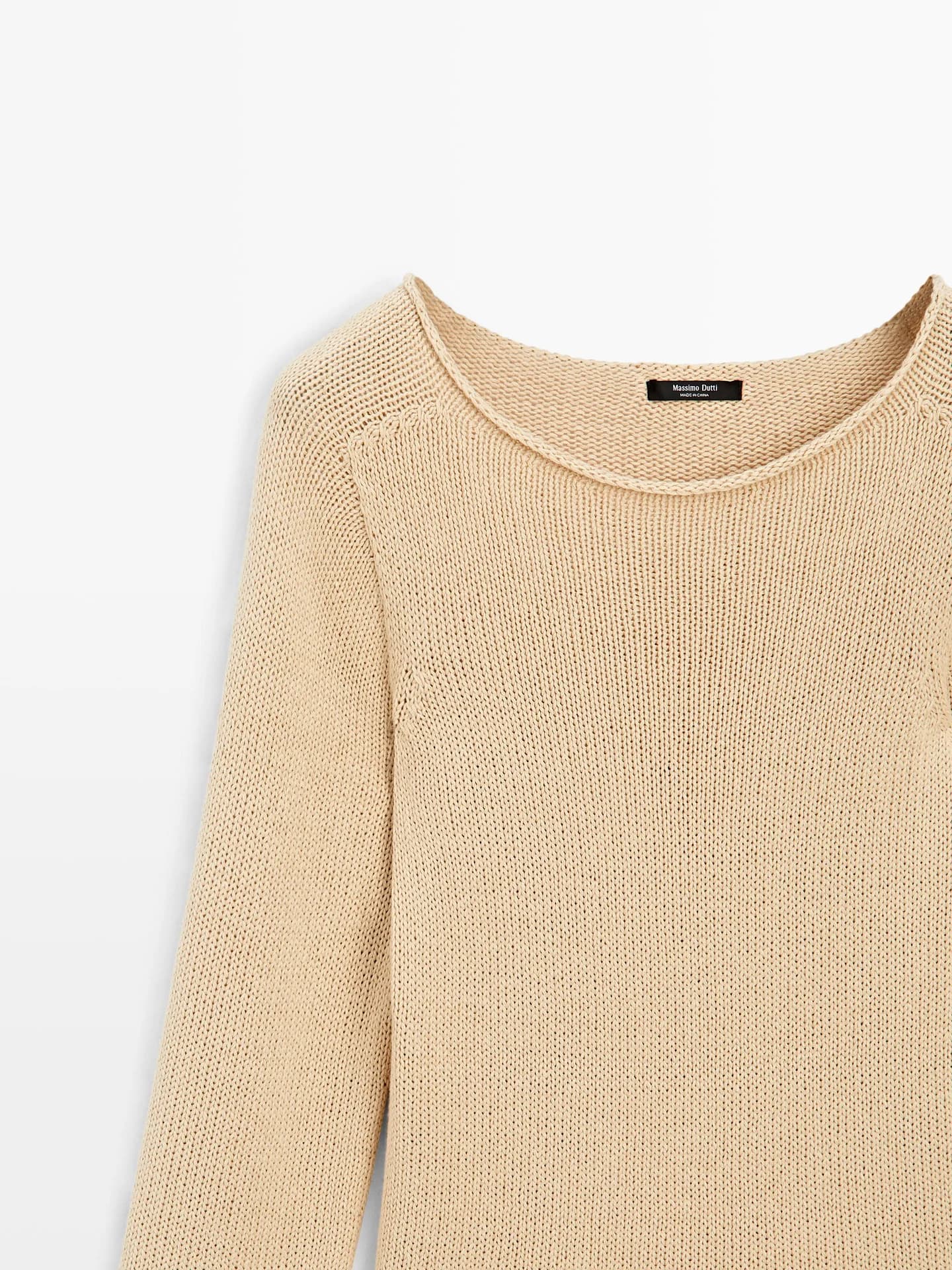 Вязаный свитер из смесового хлопка. - фото 6