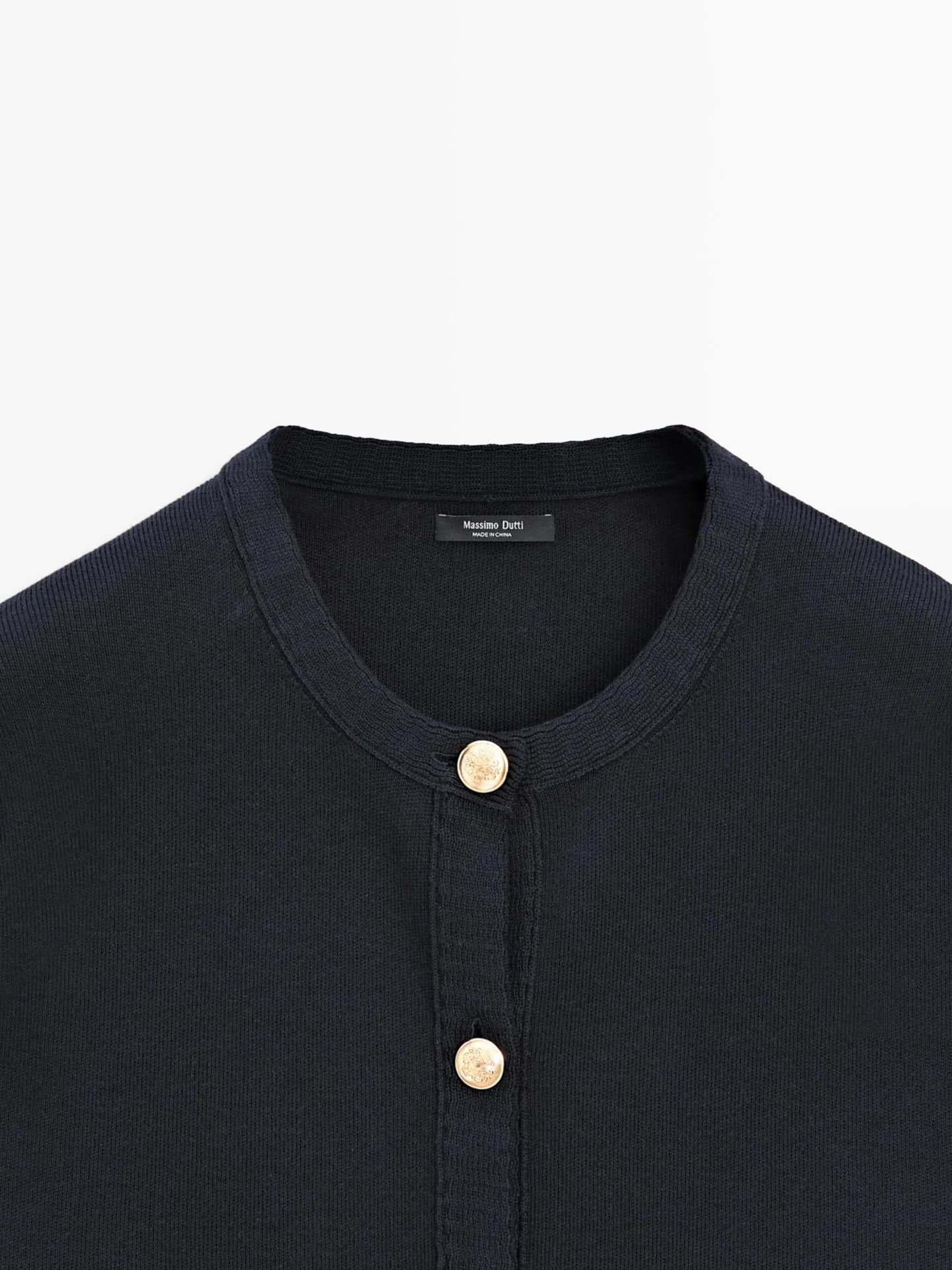 Кардиган хлопковой вязки с золотыми пуговицами - фото 2