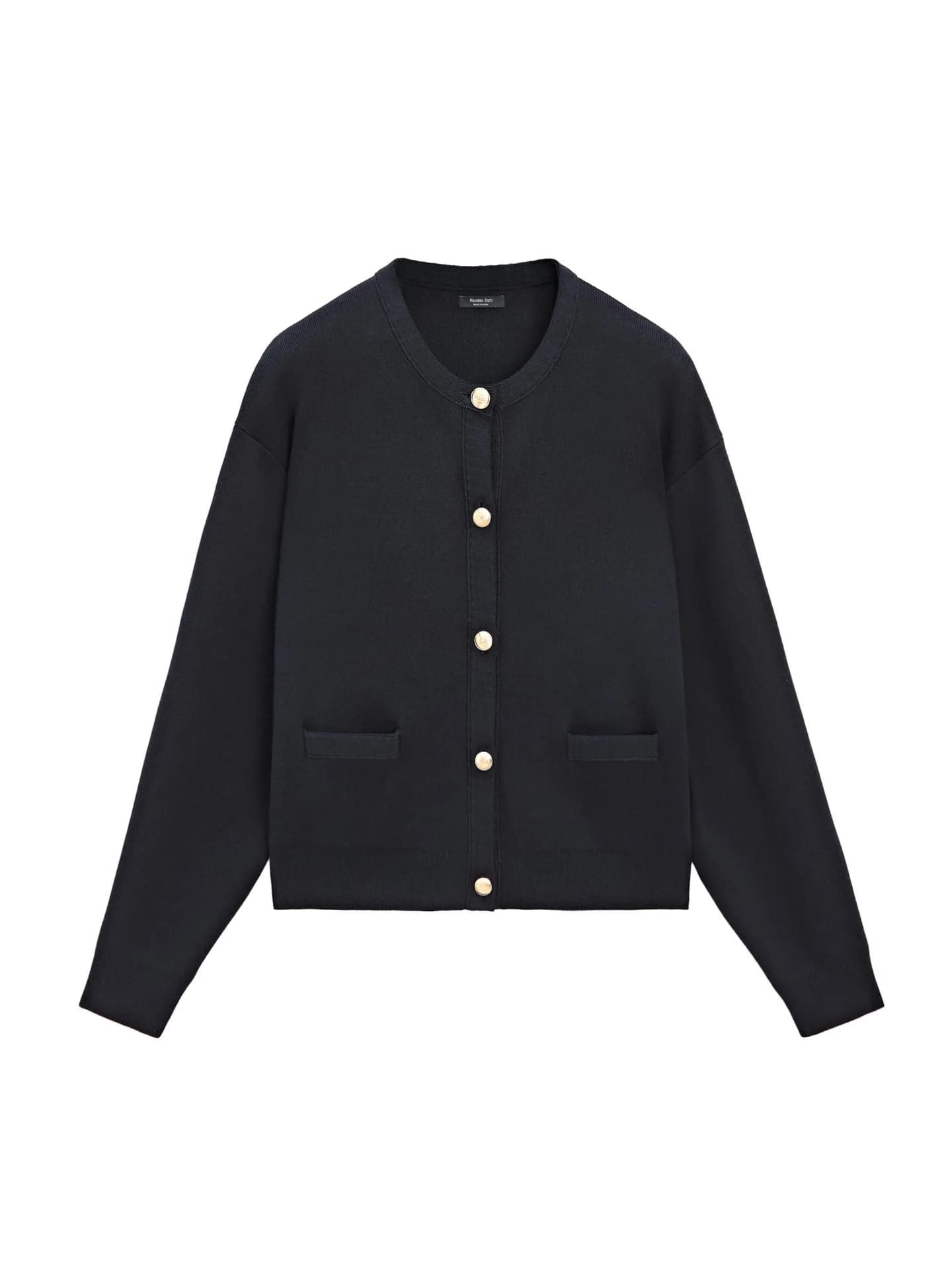 Кардиган хлопковой вязки с золотыми пуговицами - фото 7