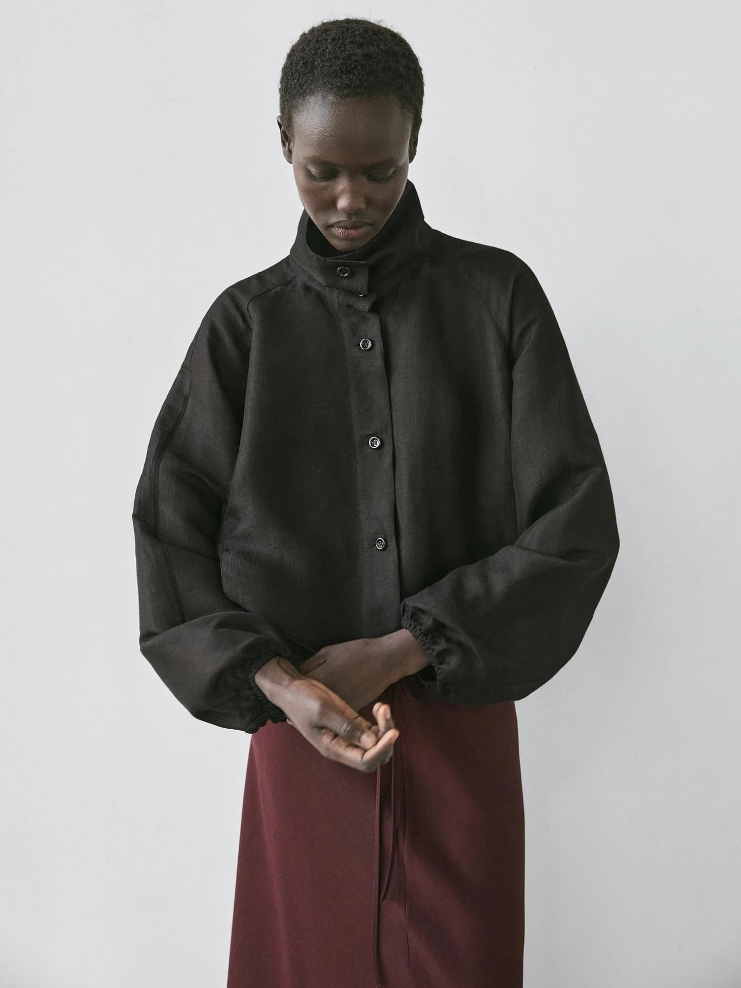 Бомбер из льна и шелка - фото 11