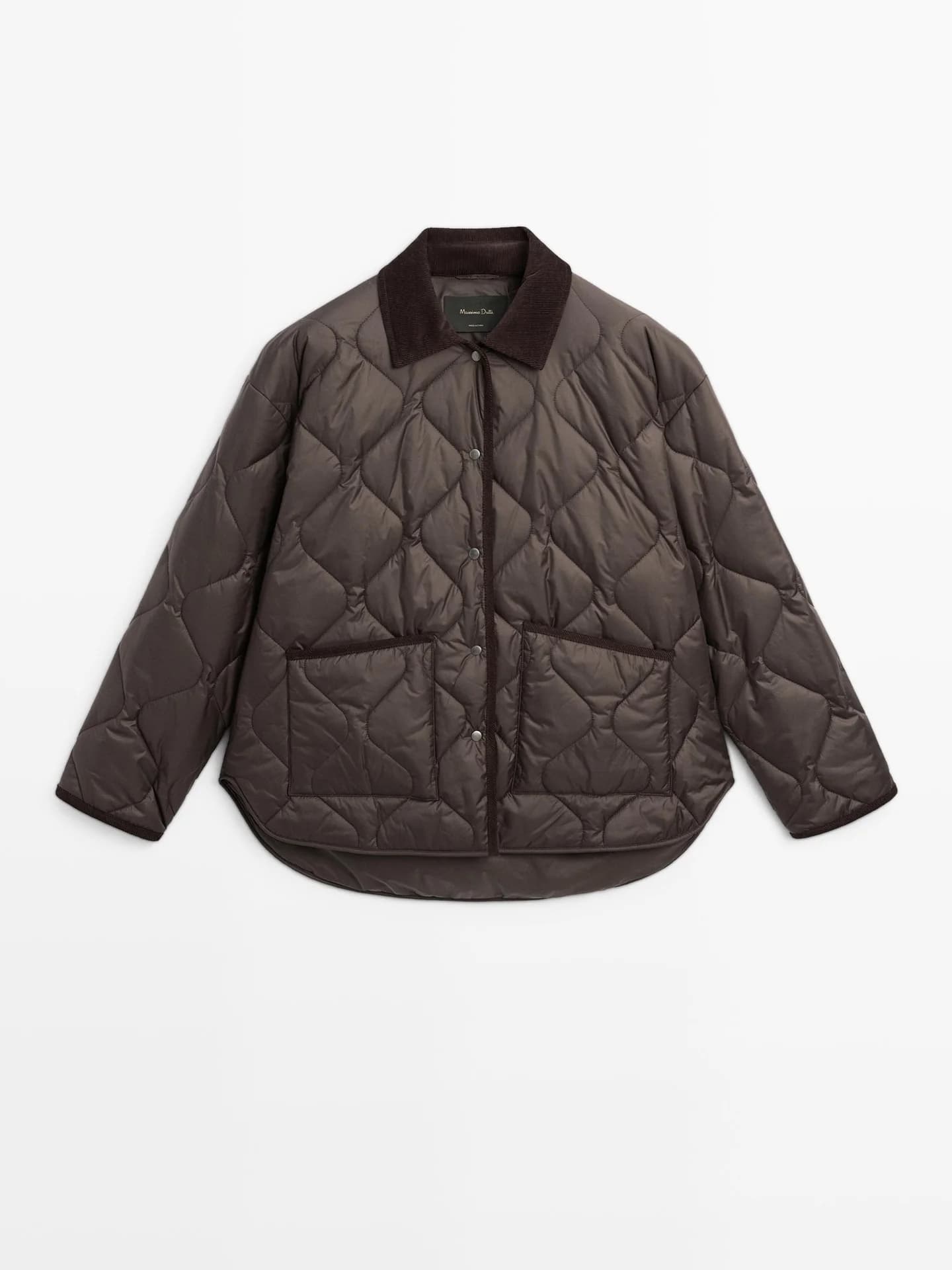 Гидрофобная стеганая куртка с вельветовыми элементами. - фото 5