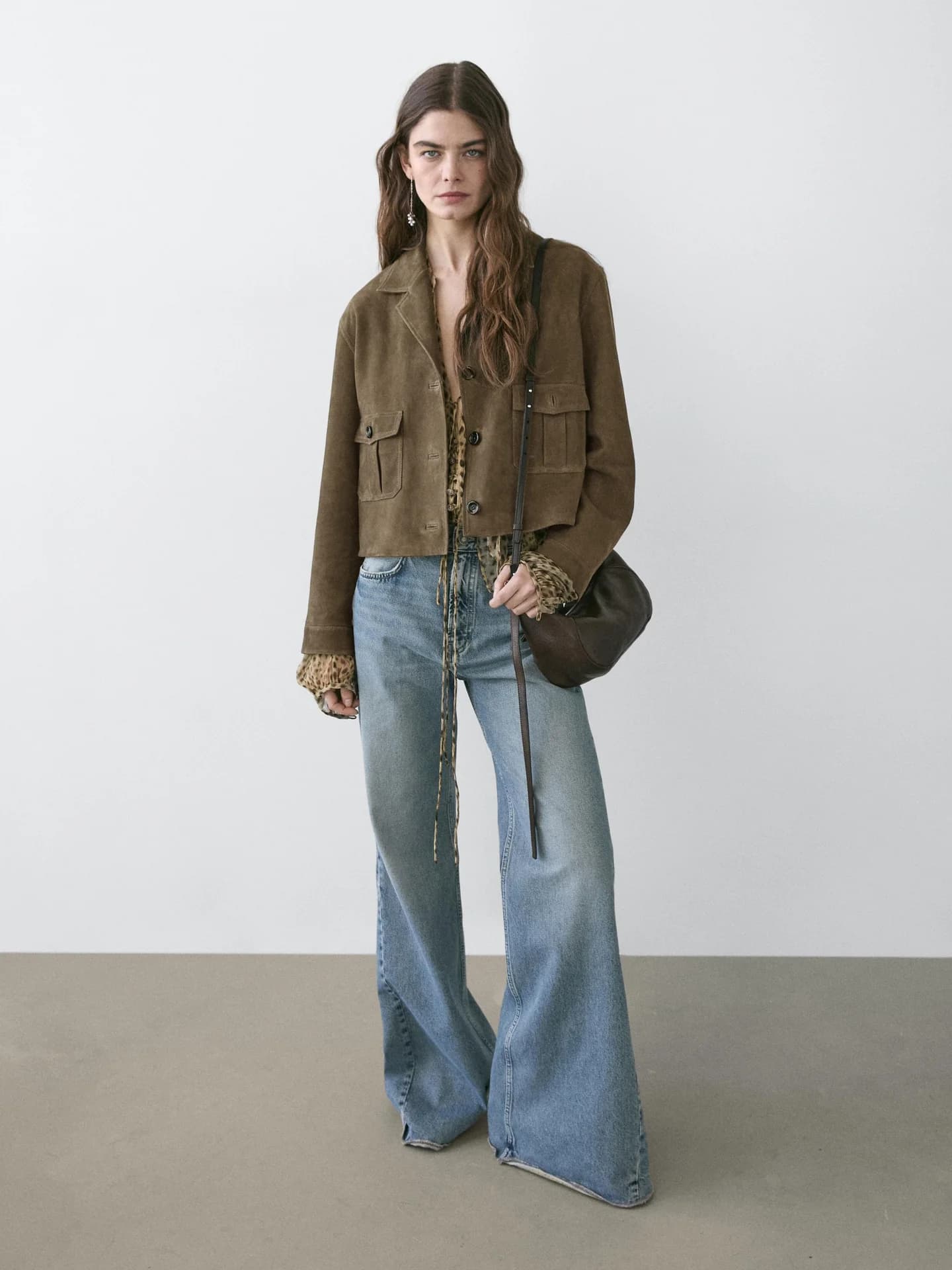 Короткая куртка из замши - фото 2