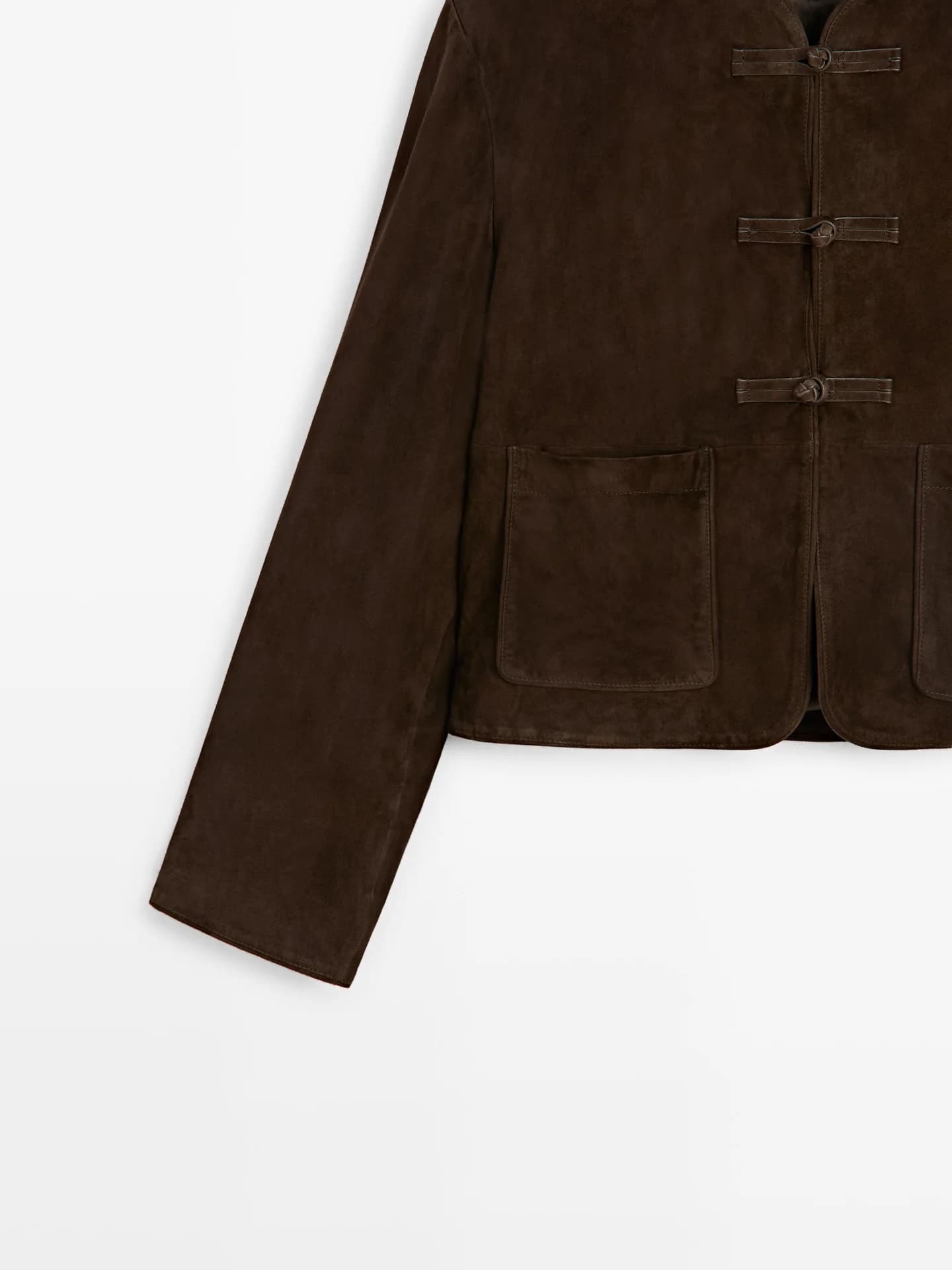 Короткая куртка из замши - фото 3