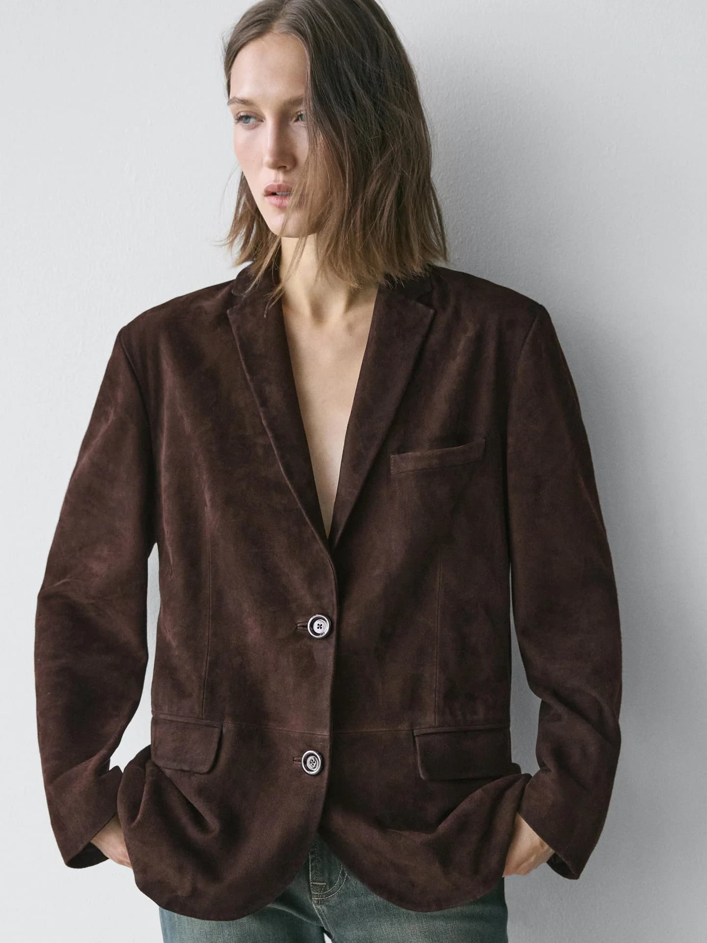 Замшевая кожаная куртка - фото 9