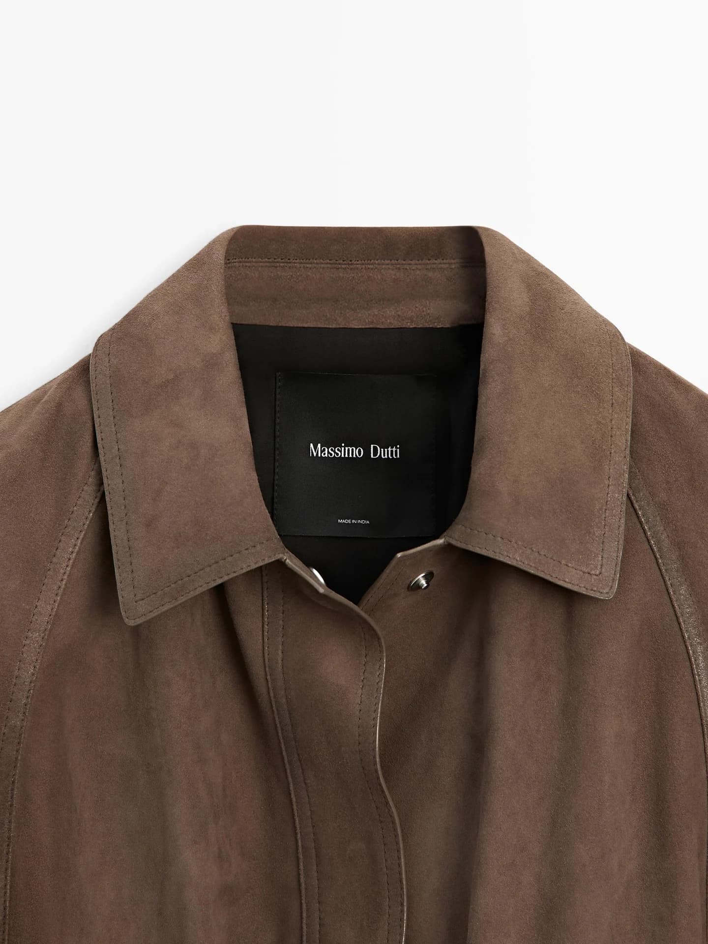 Замшевая куртка с кожаным ремнем - фото 6