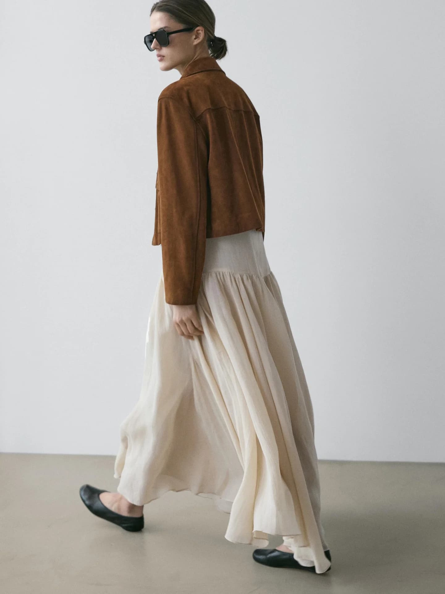 Замшевая кожаная куртка - фото 10