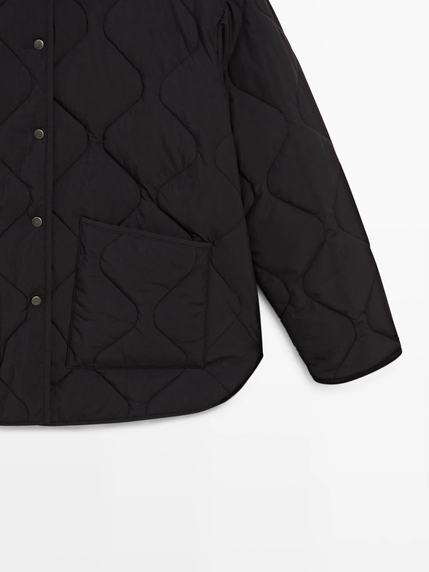 Стеганая куртка-кейп - фото 3