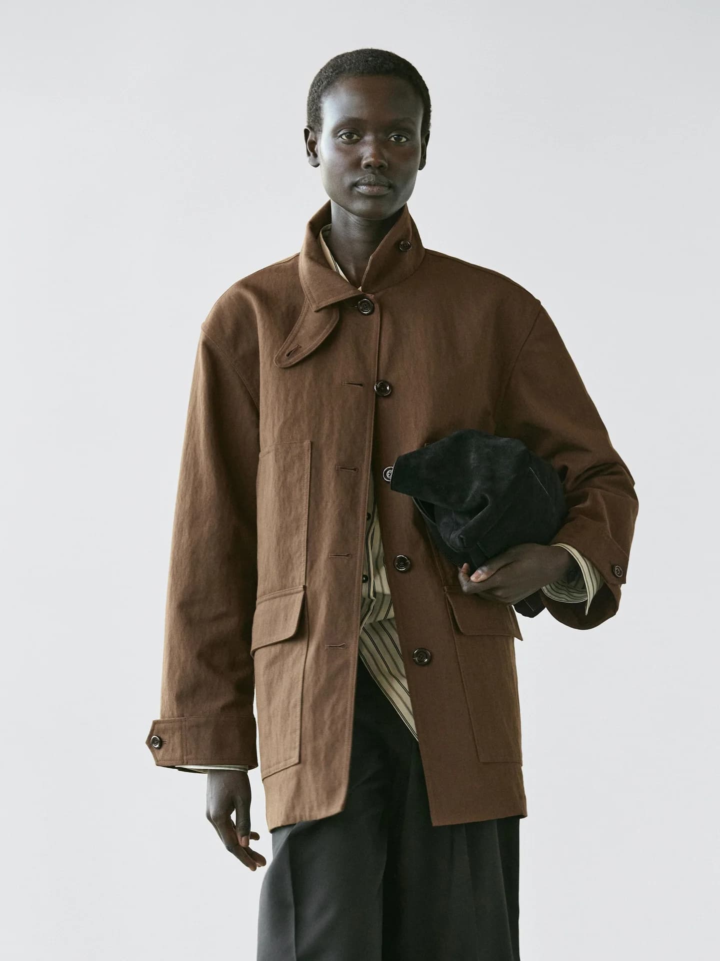 Куртка из смесового хлопка с карманами