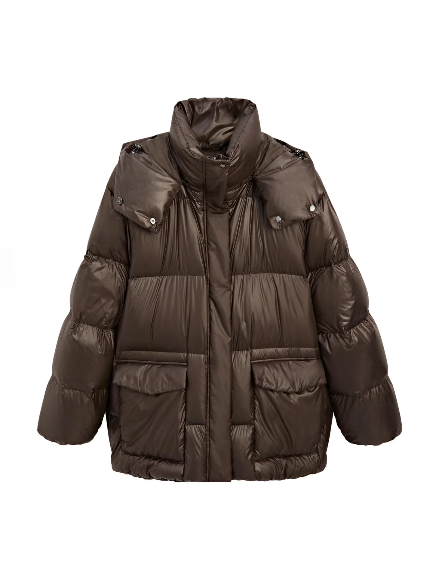 Блестящая стеганая куртка - фото 3