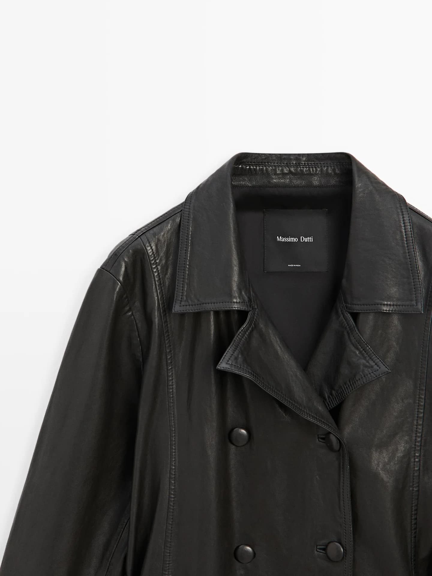 Куртка из кожи наппа с поясом