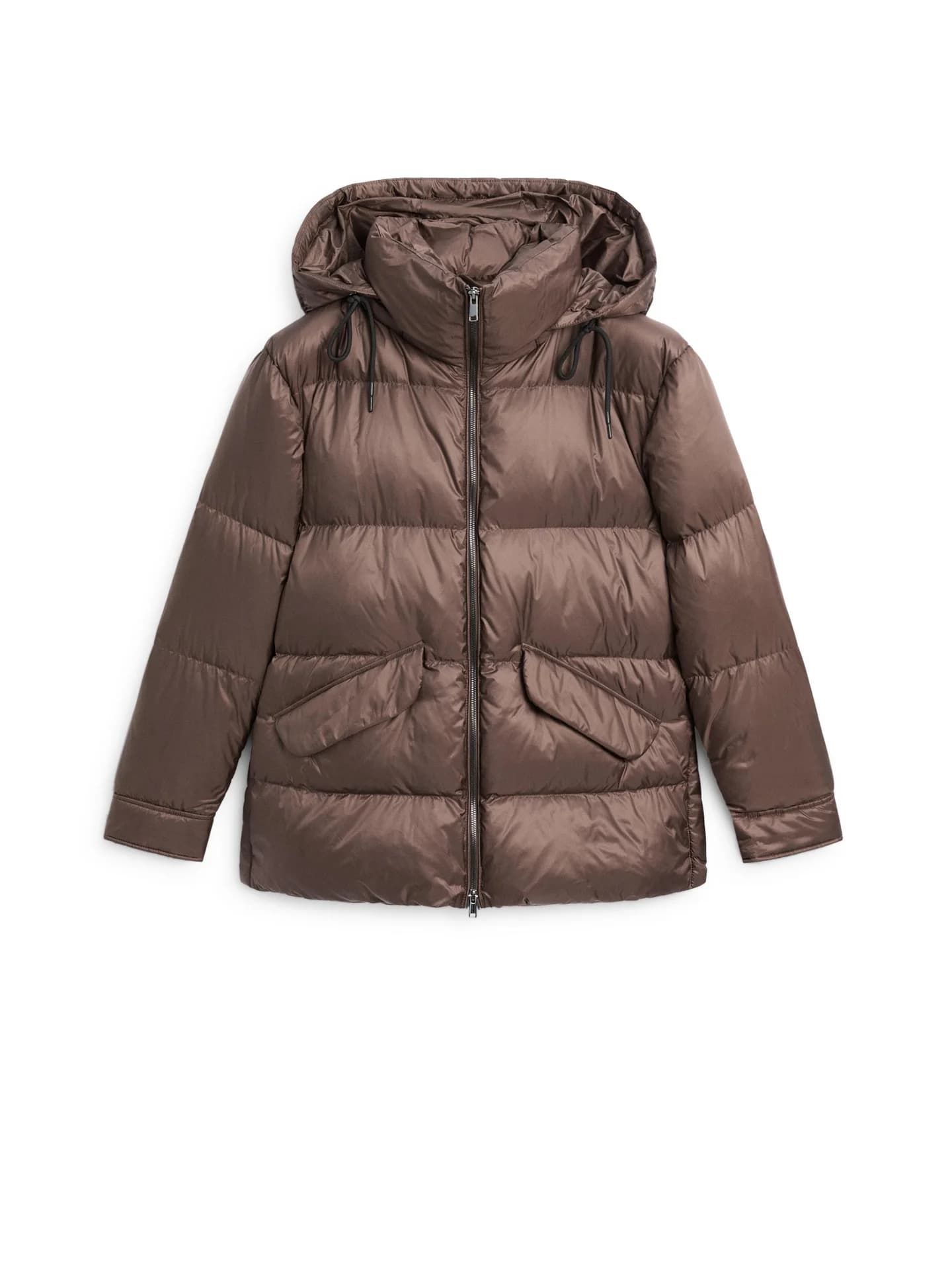 Гидрофобный блестящий пуховик - фото 3