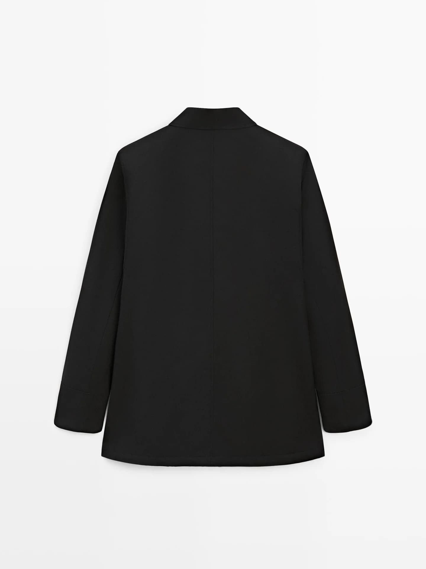 Длинная парка с хлопковым воротником - фото 3