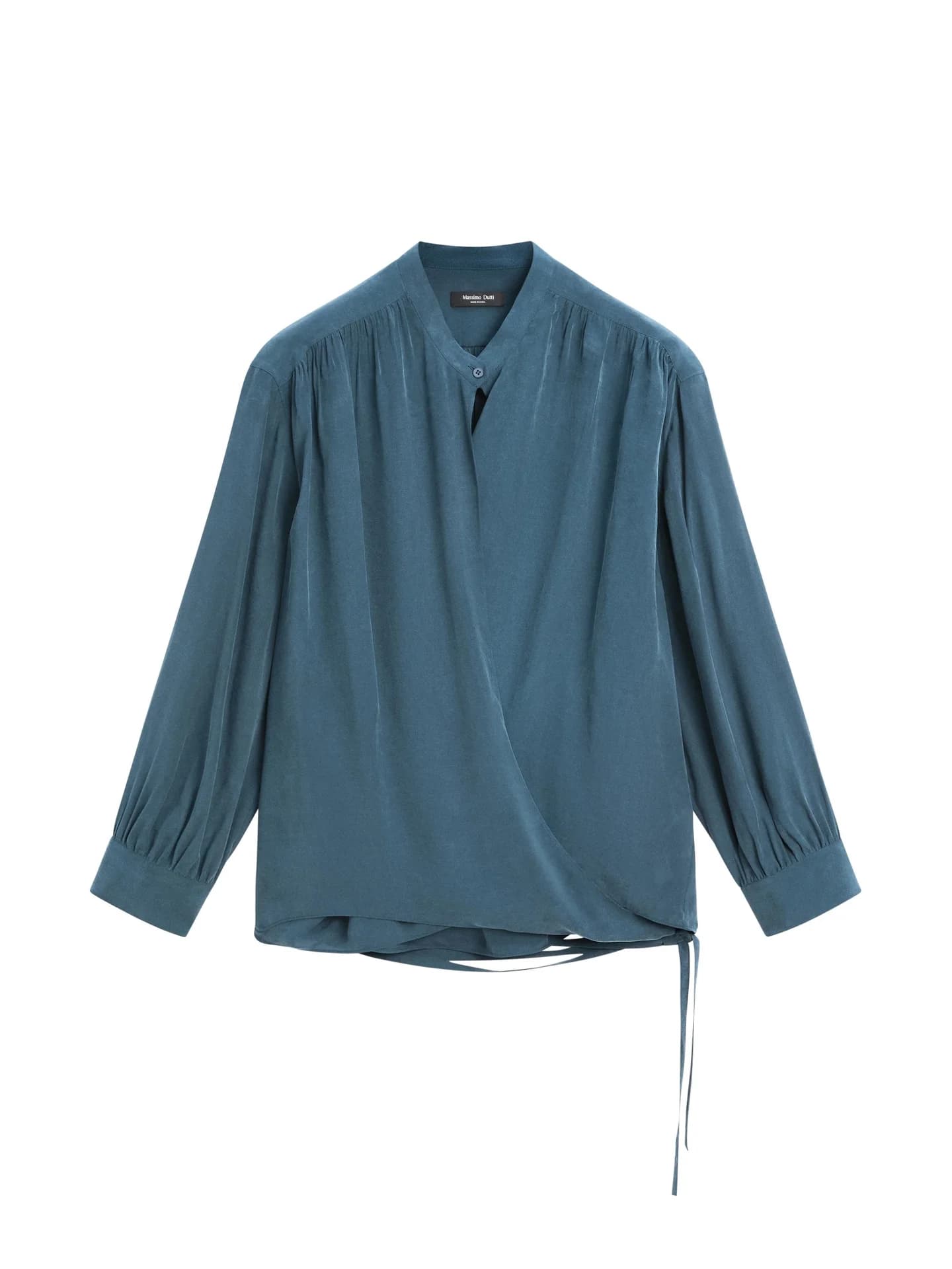 Свободная блузка с запахом - фото 6