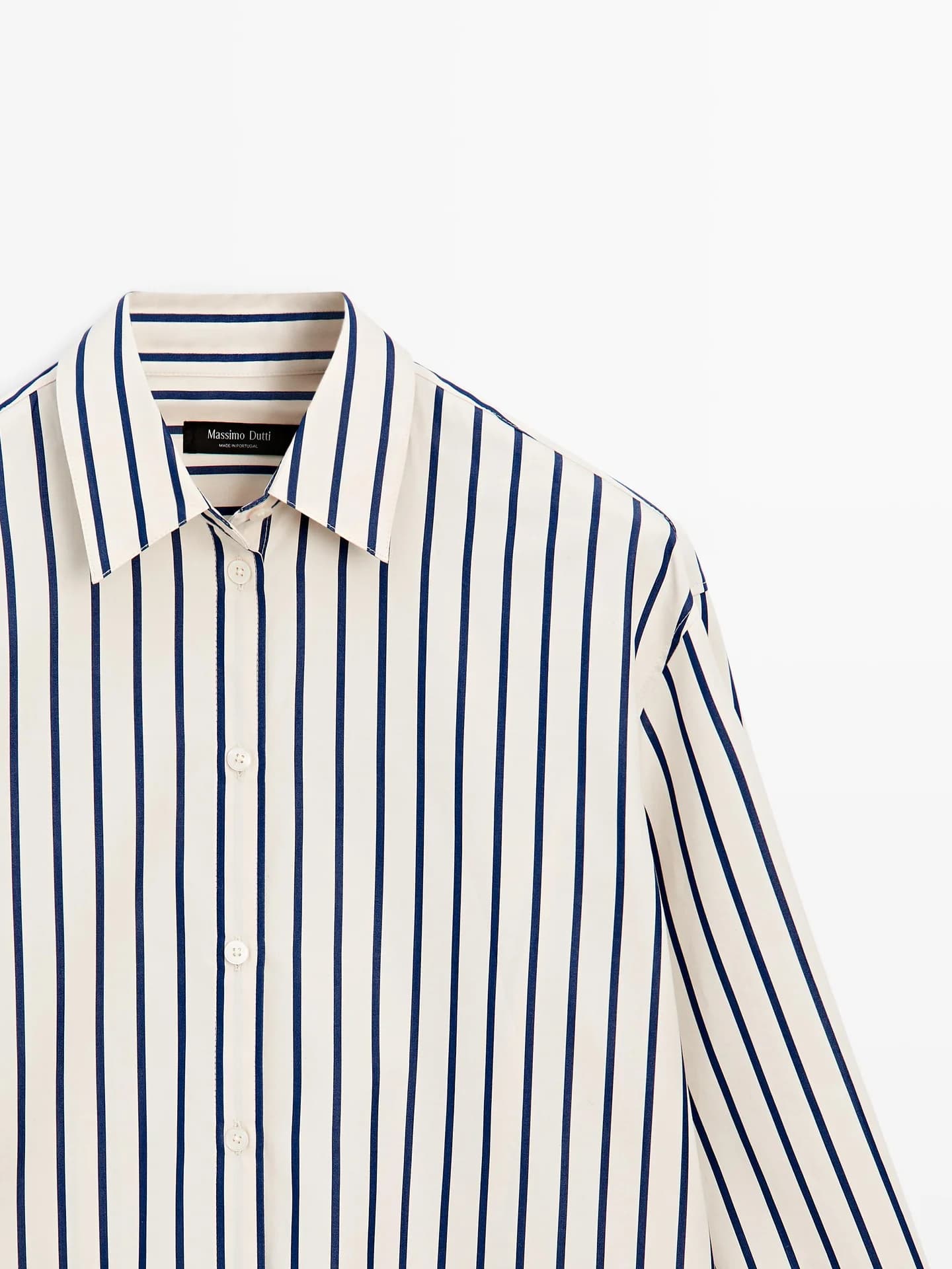 Полосатая рубашка из 100% хлопка. - фото 5