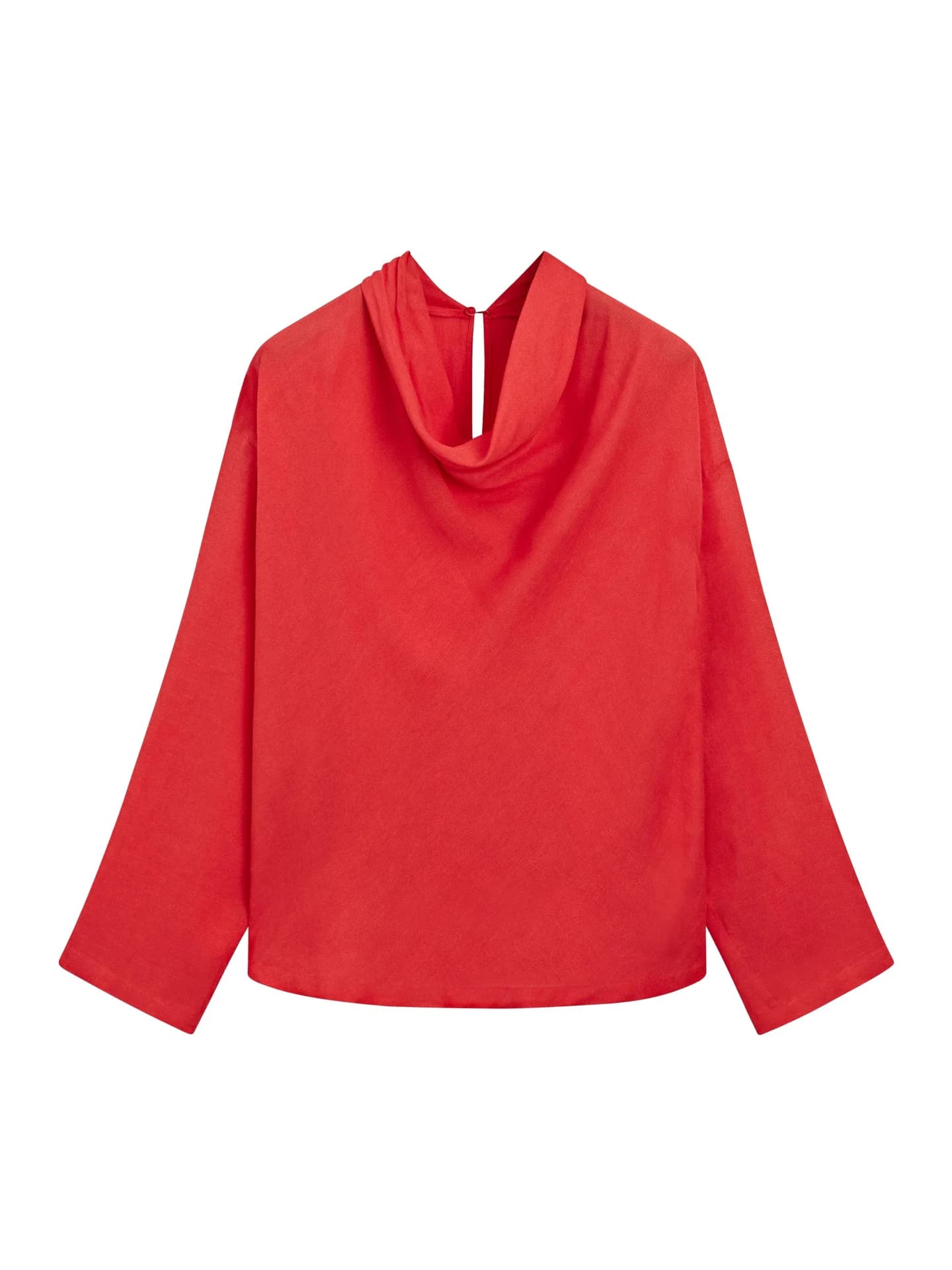 Свободная блузка с драпированным вырезом - фото 6