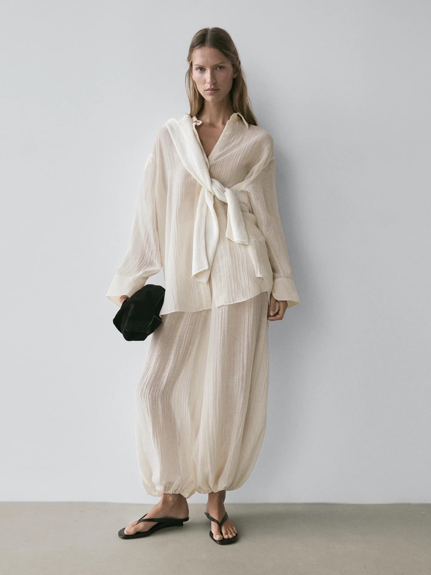 Свободная рубашка со складками - фото 9