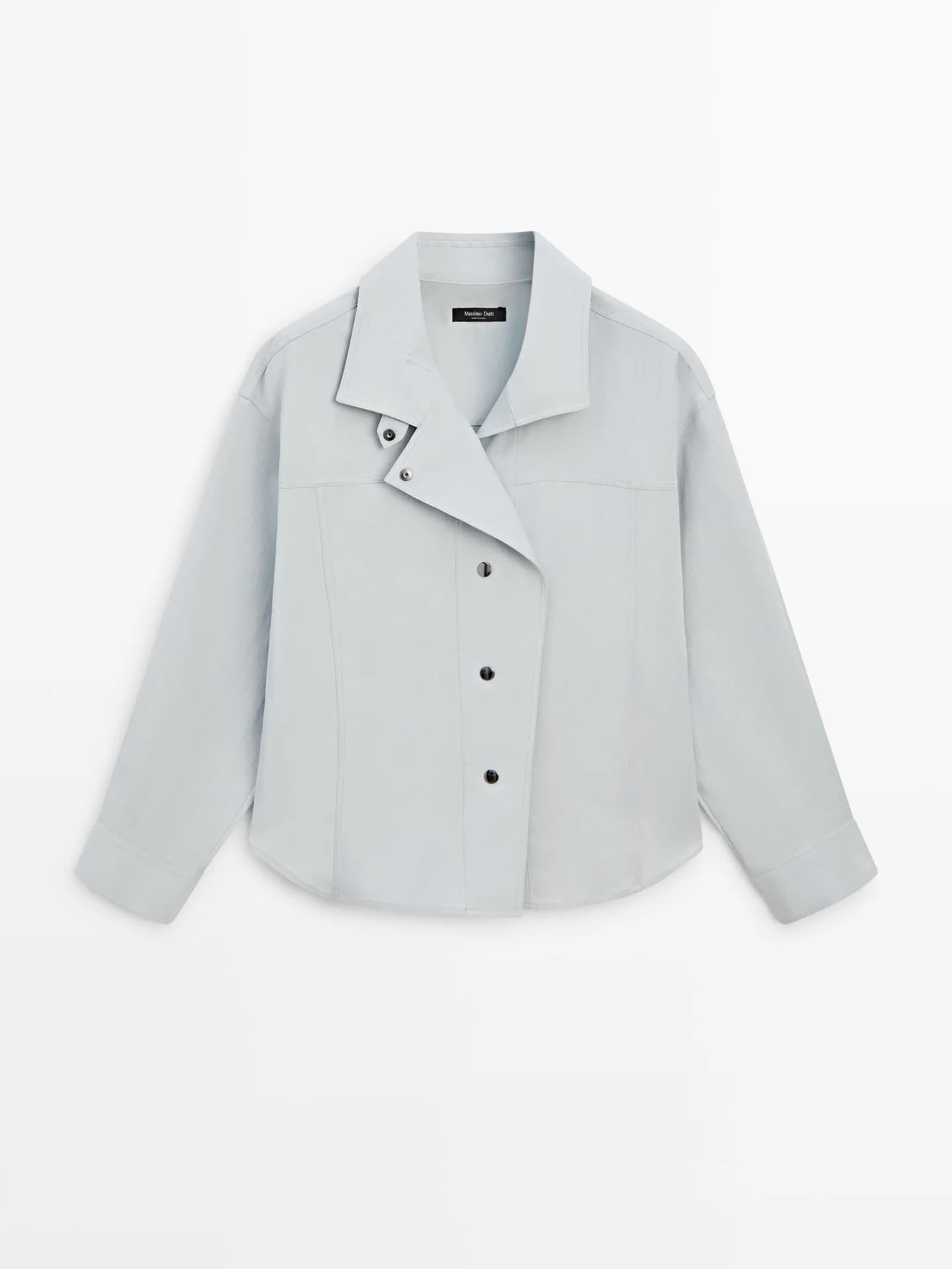 Свободная рубашка с декоративными пуговицами. - фото 3