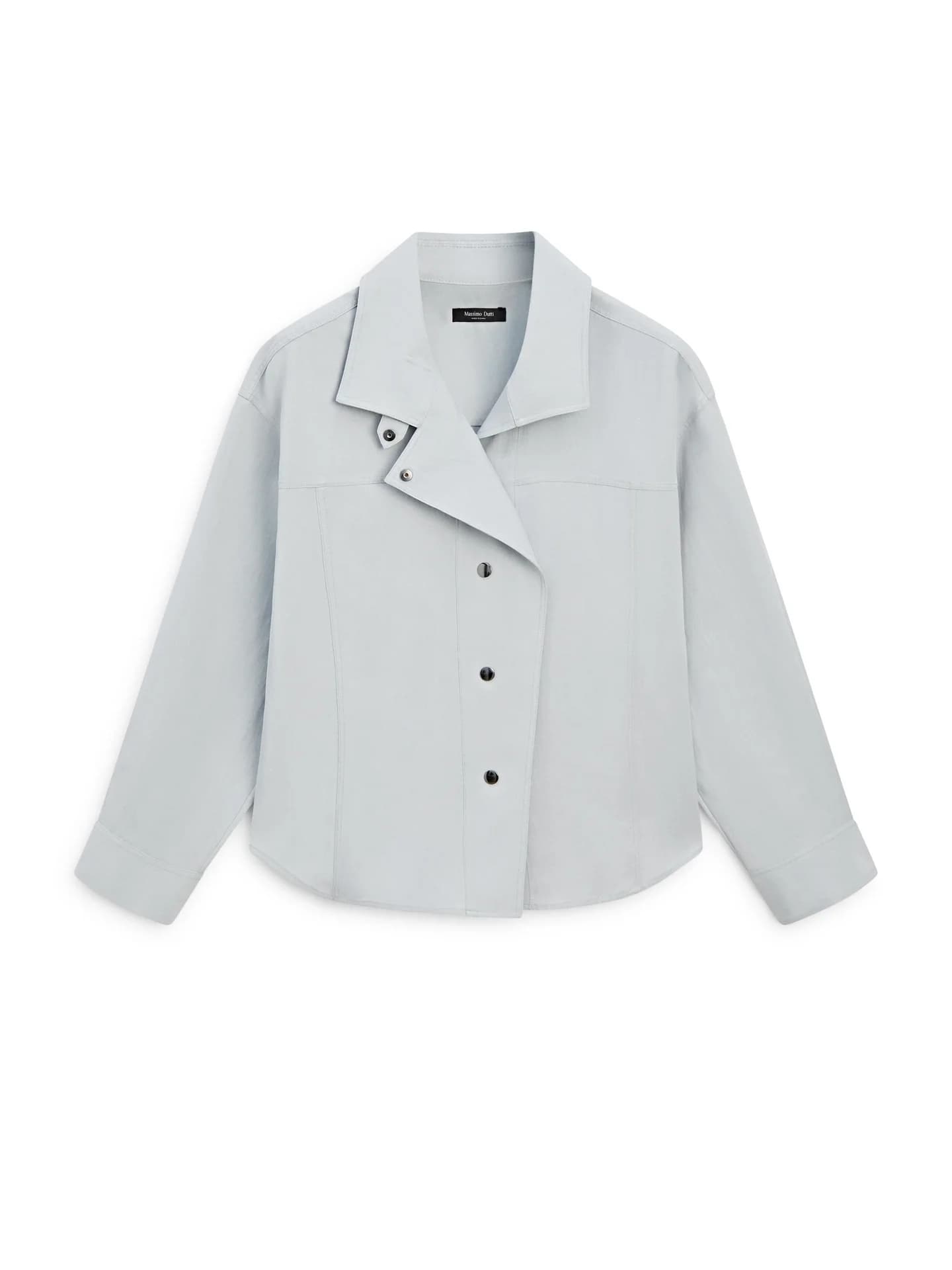 Свободная рубашка с декоративными пуговицами. - фото 4