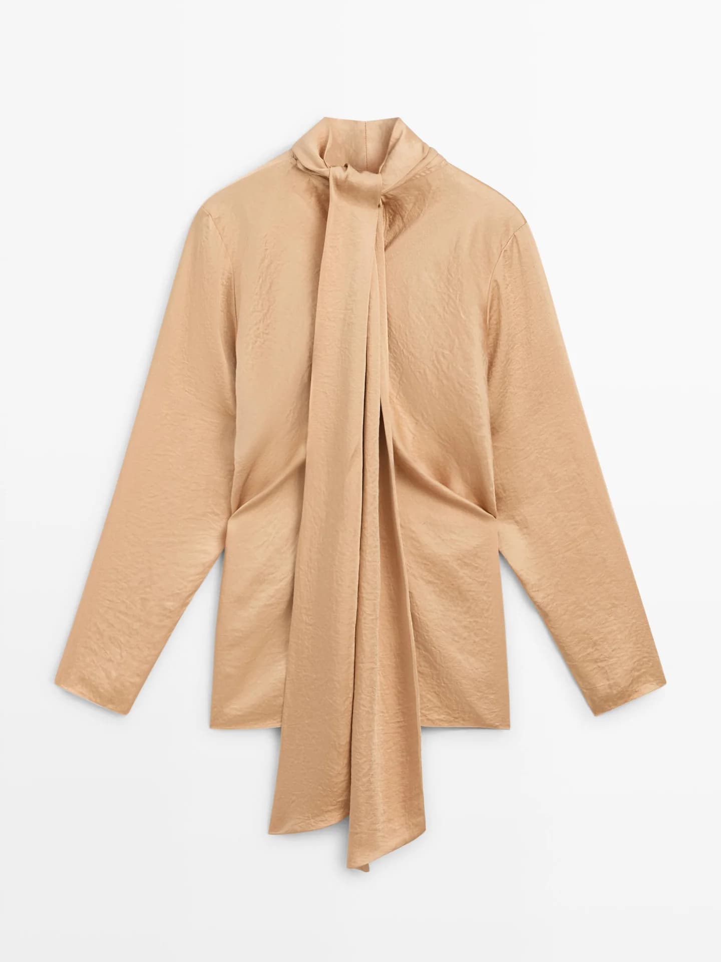 Свободная атласная блуза на завязках − СТУДИЯ - фото 13