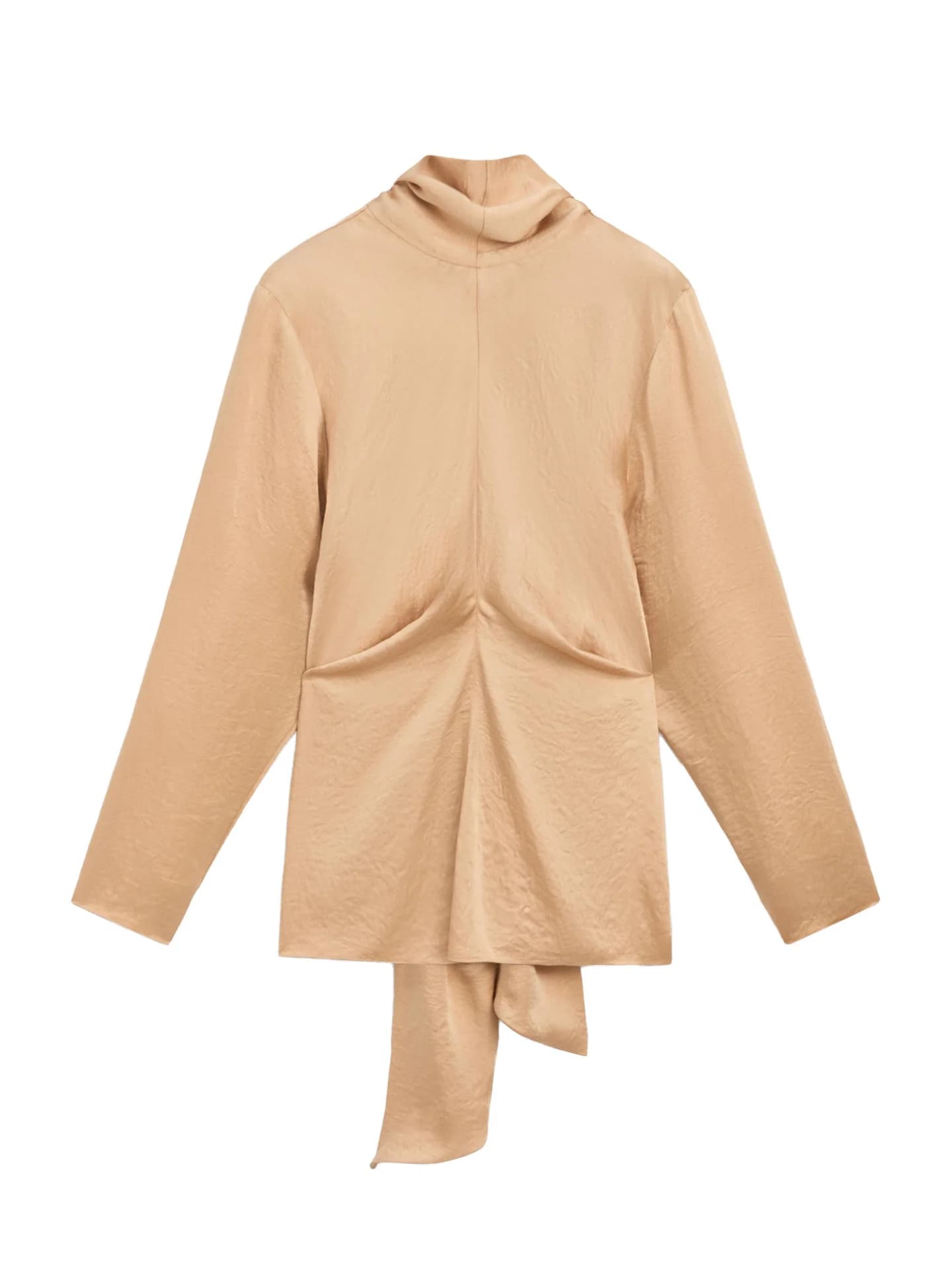 Свободная атласная блуза на завязках − СТУДИЯ - фото 15