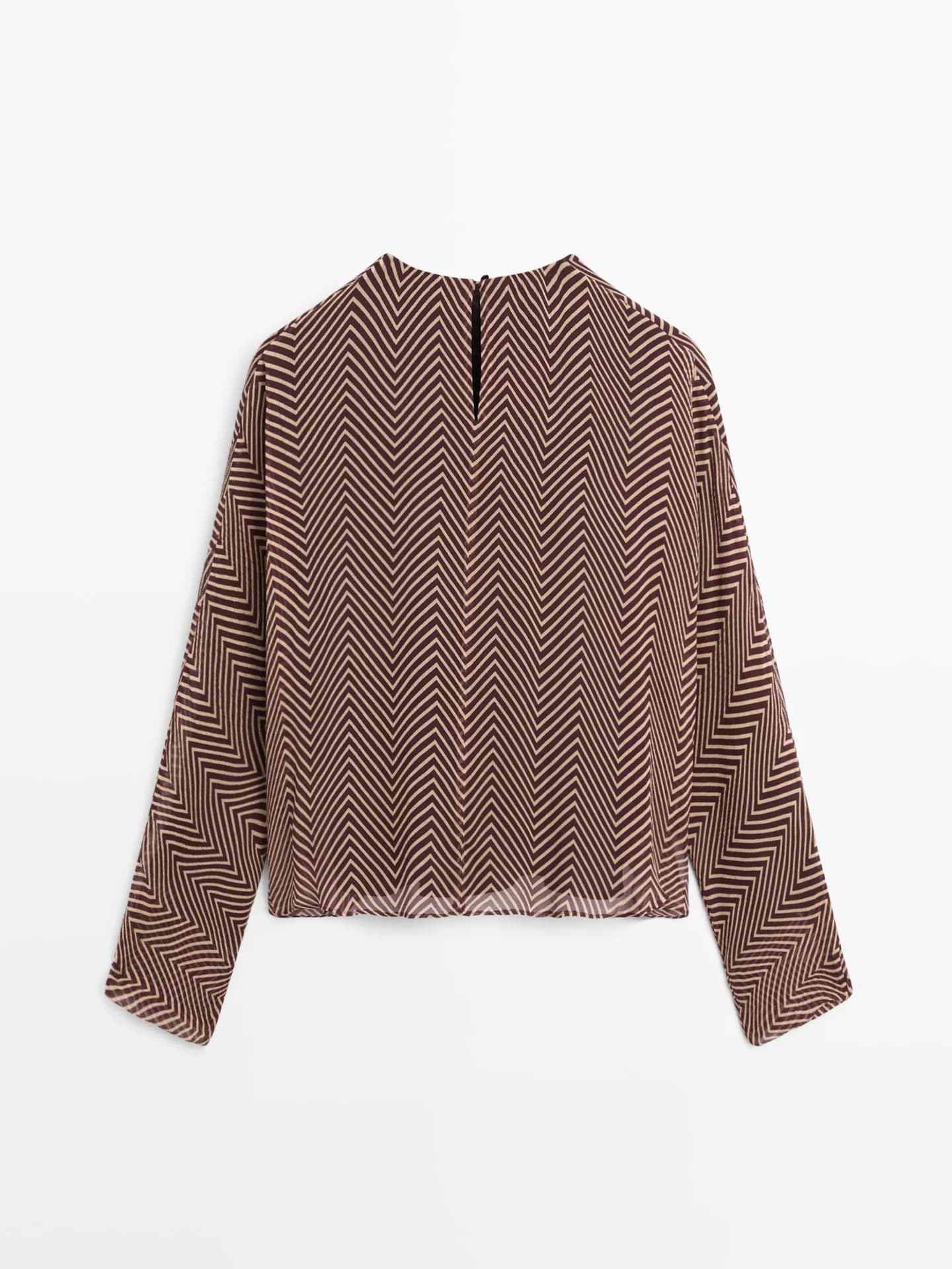 Свободная блузка с геометрическим узором - фото 8
