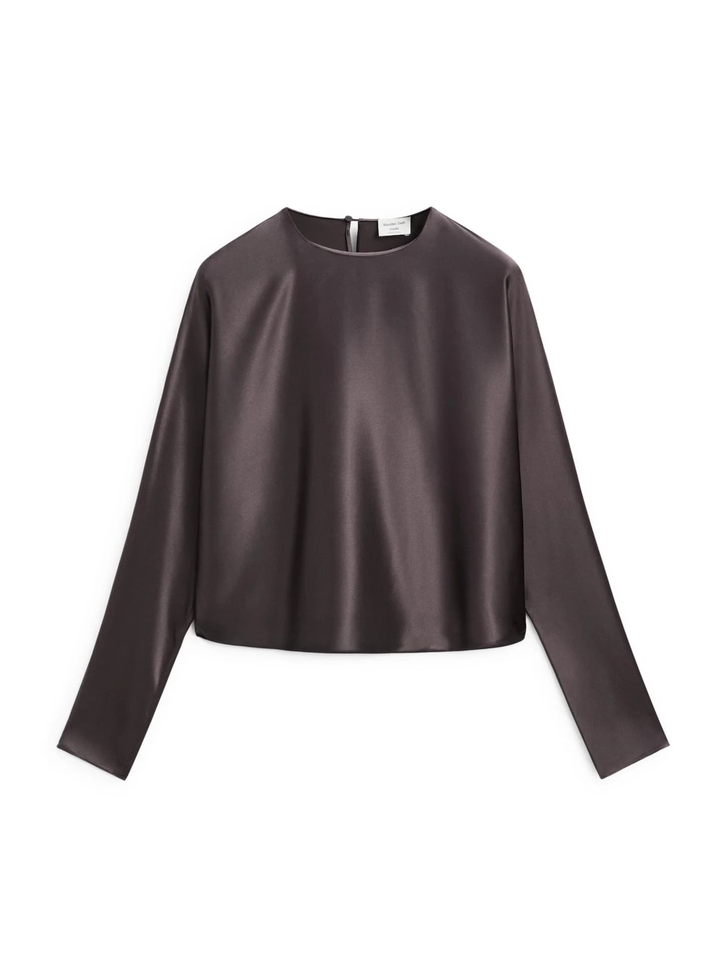 Блузка из 100% шелка с короткими рукавами «летучая мышь» − Studio - фото 4