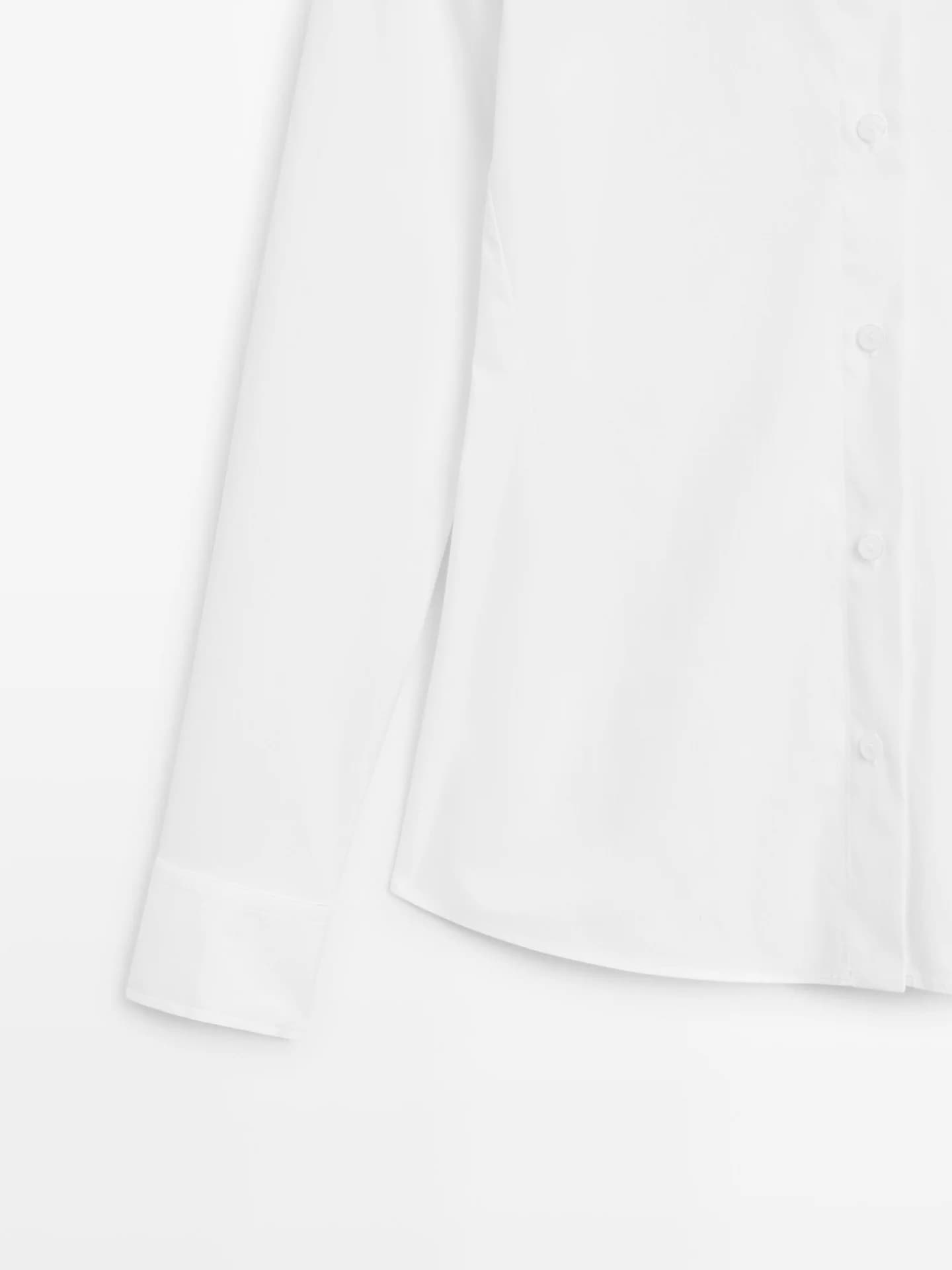 Эластичная рубашка из смесового хлопка. - фото 7