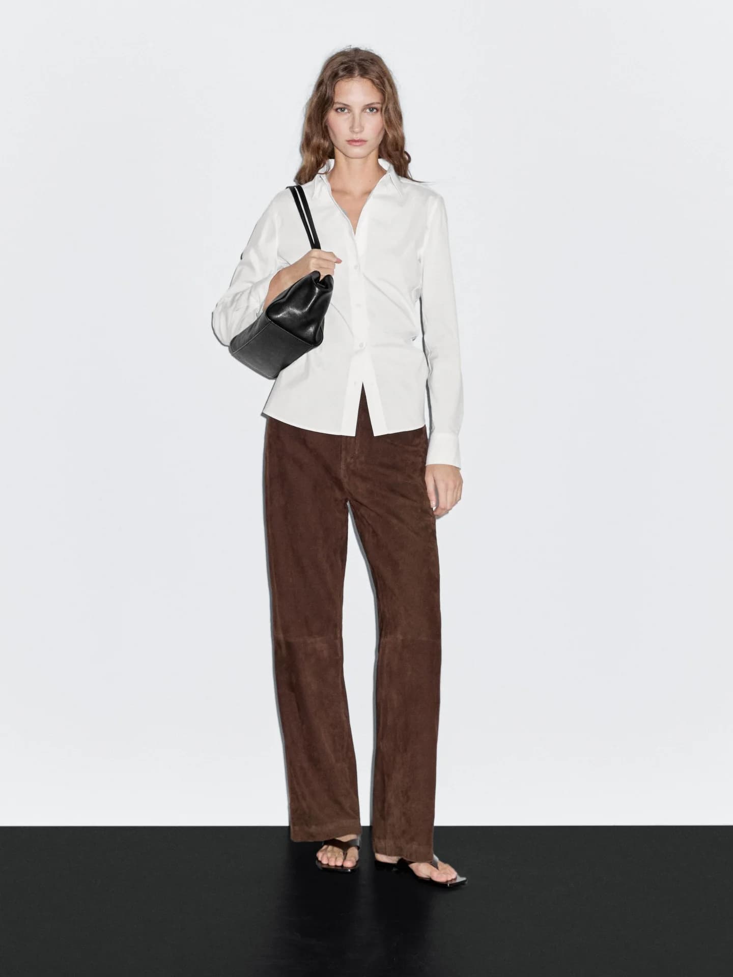 Эластичная рубашка из смесового хлопка. - фото 10