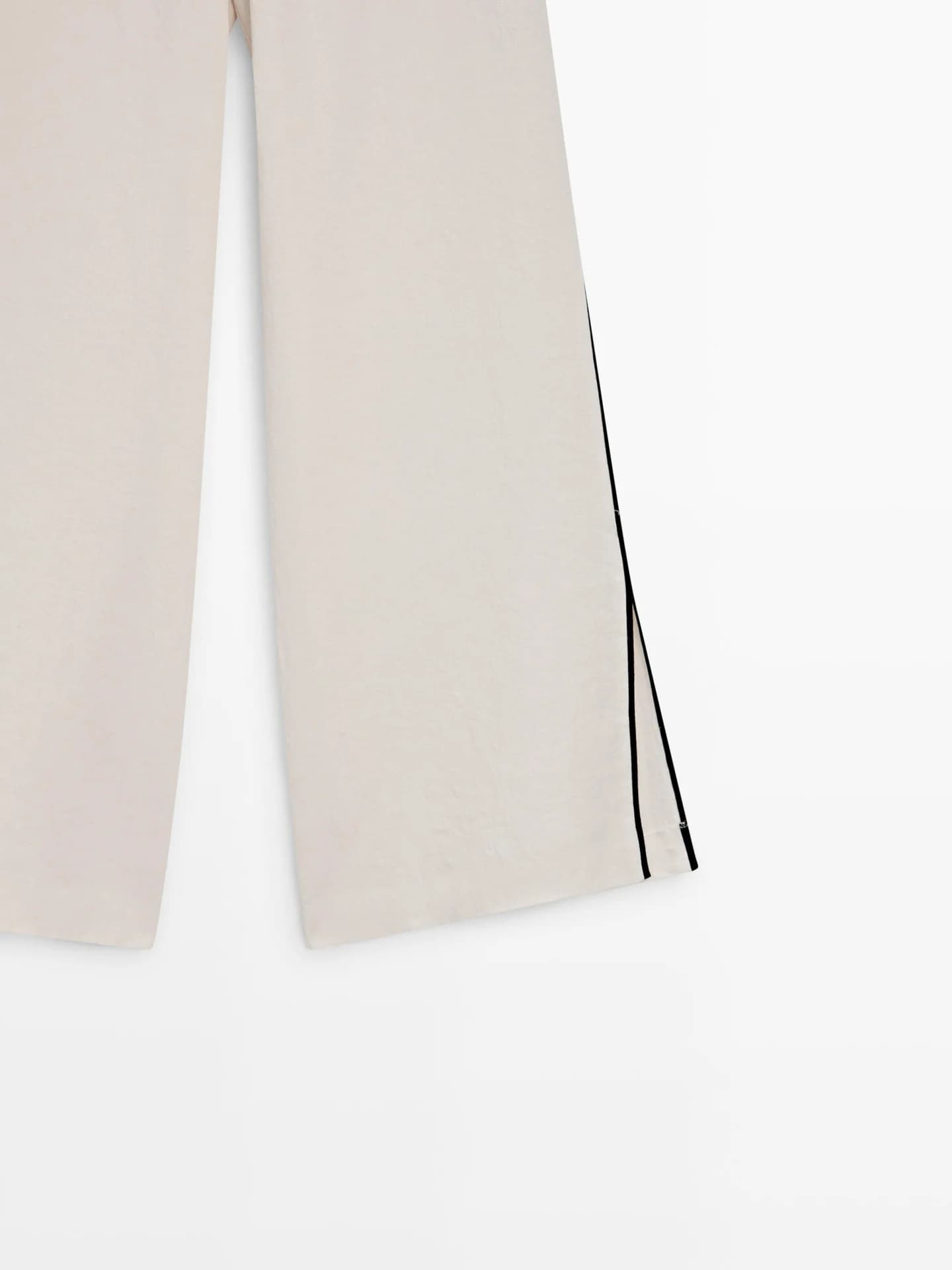 Льняные брюки с контрастной окантовкой - фото 7