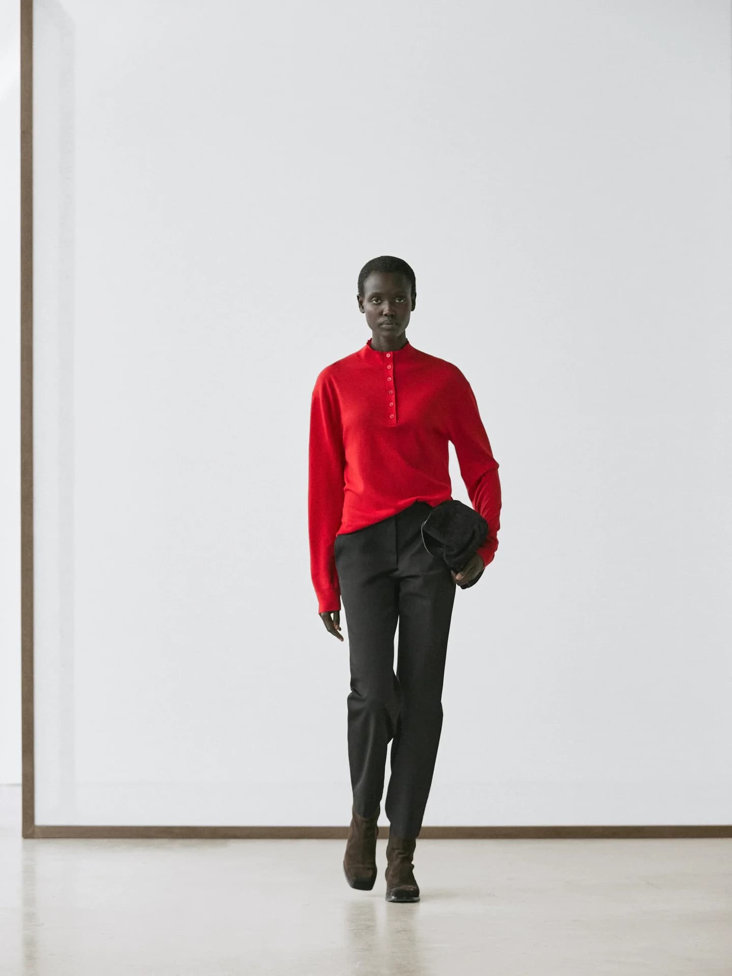 Прямые брюки из технической ткани. - фото 6