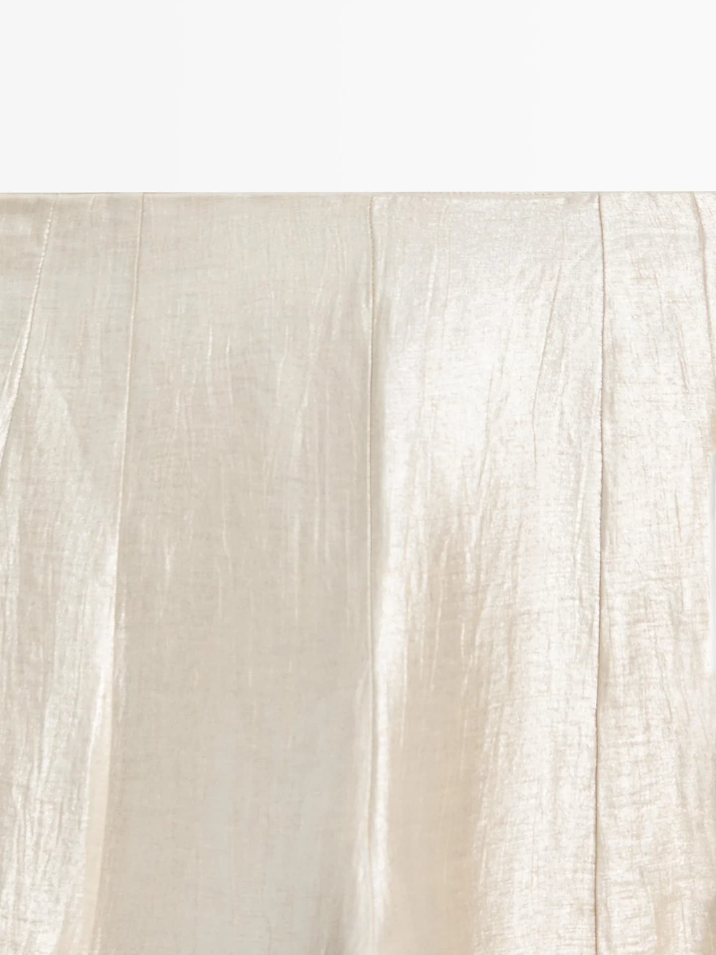 Свободные льняные брюки с эффектом металлик. - фото 3