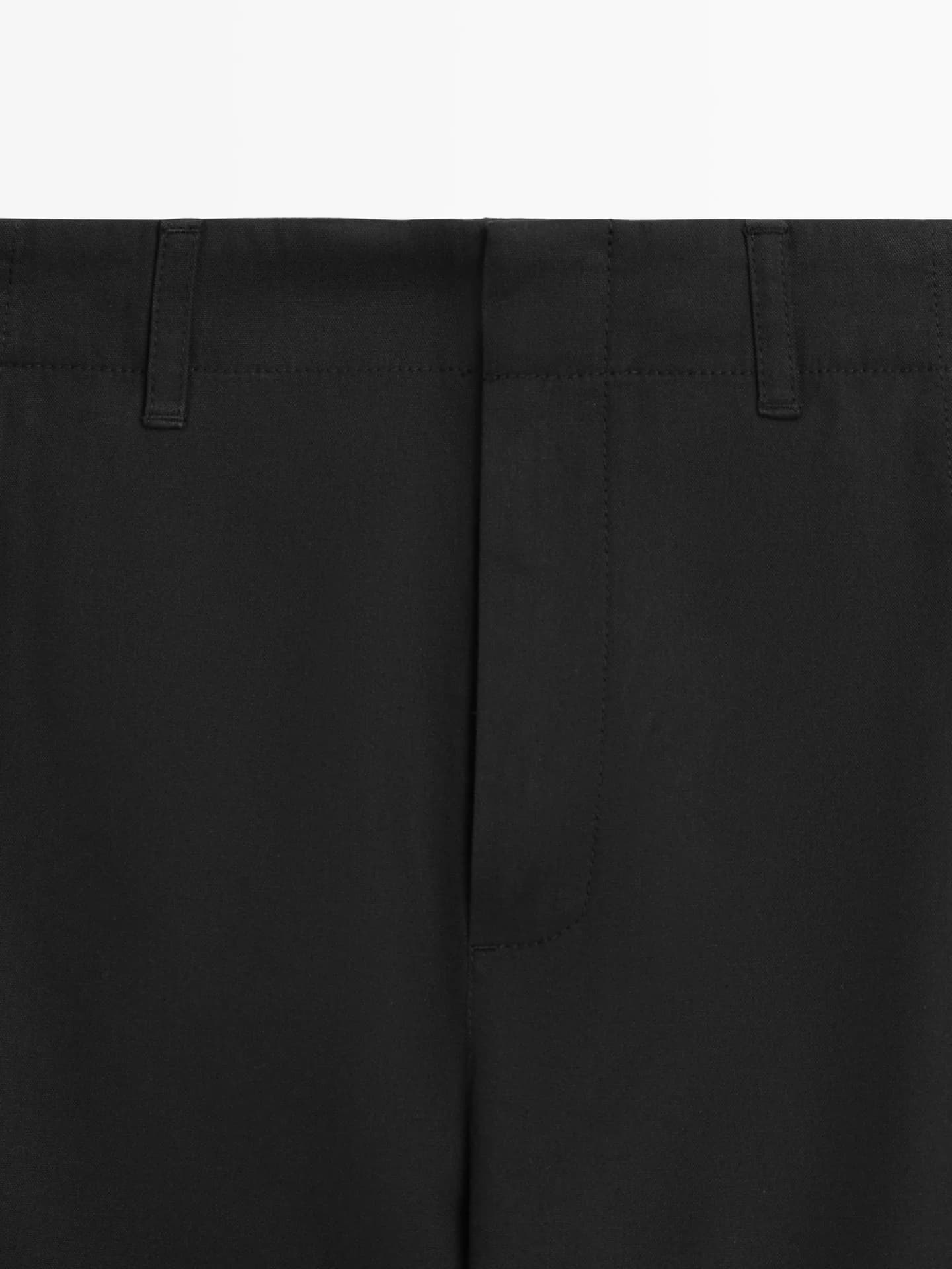 Хлопковые брюки с декоративным низом. - фото 8