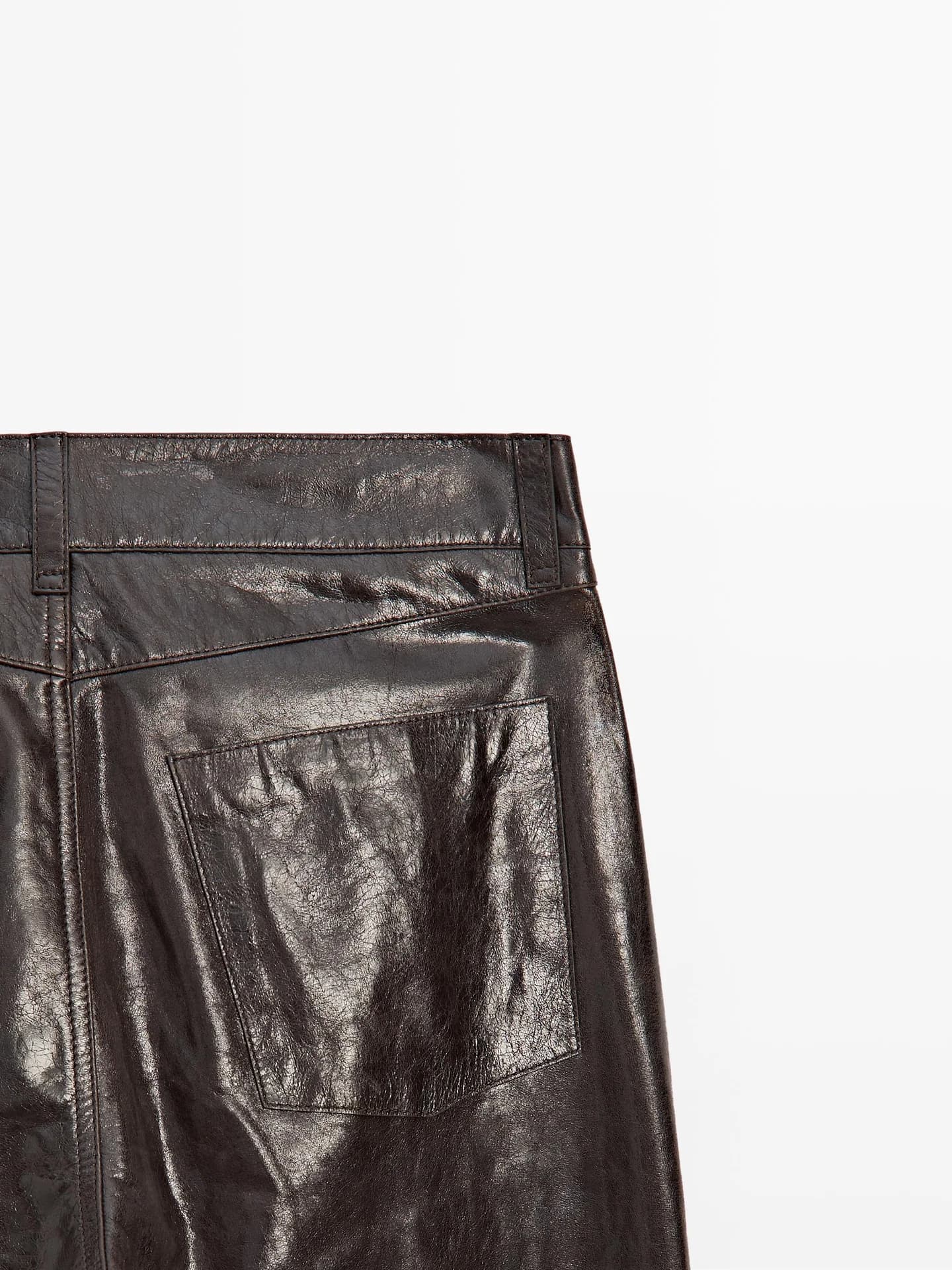 Брюки из кожи наппа - фото 6